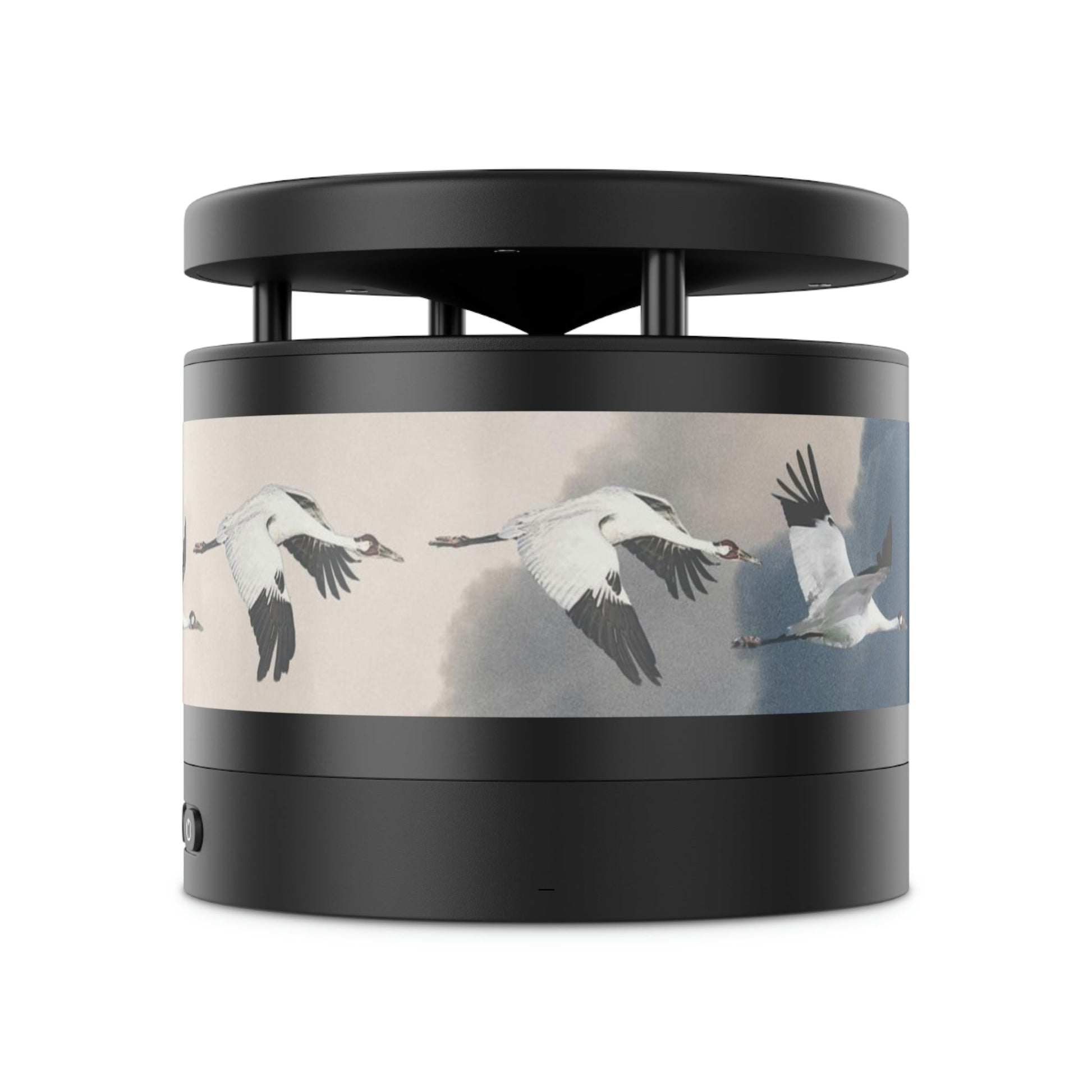Whooping Cranes Flying Metal Bluetooth Speaker and Wireless Charging Pad