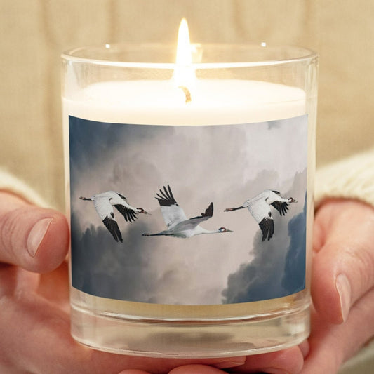 Whooping Cranes Glass Jar Soy Wax Candle