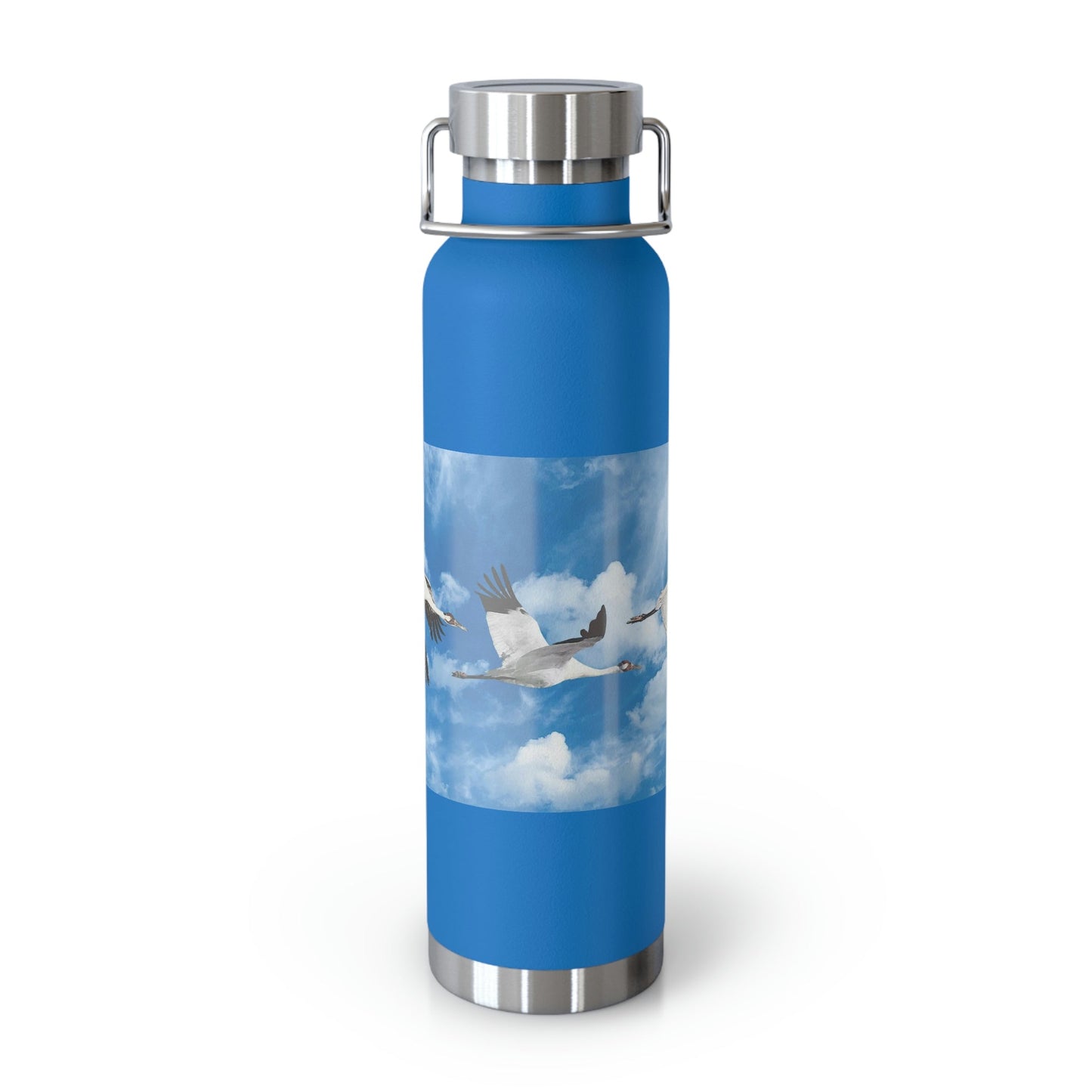 Whooping Cranes in Flight | Copper Vacuum Insulated Bottle, 22oz