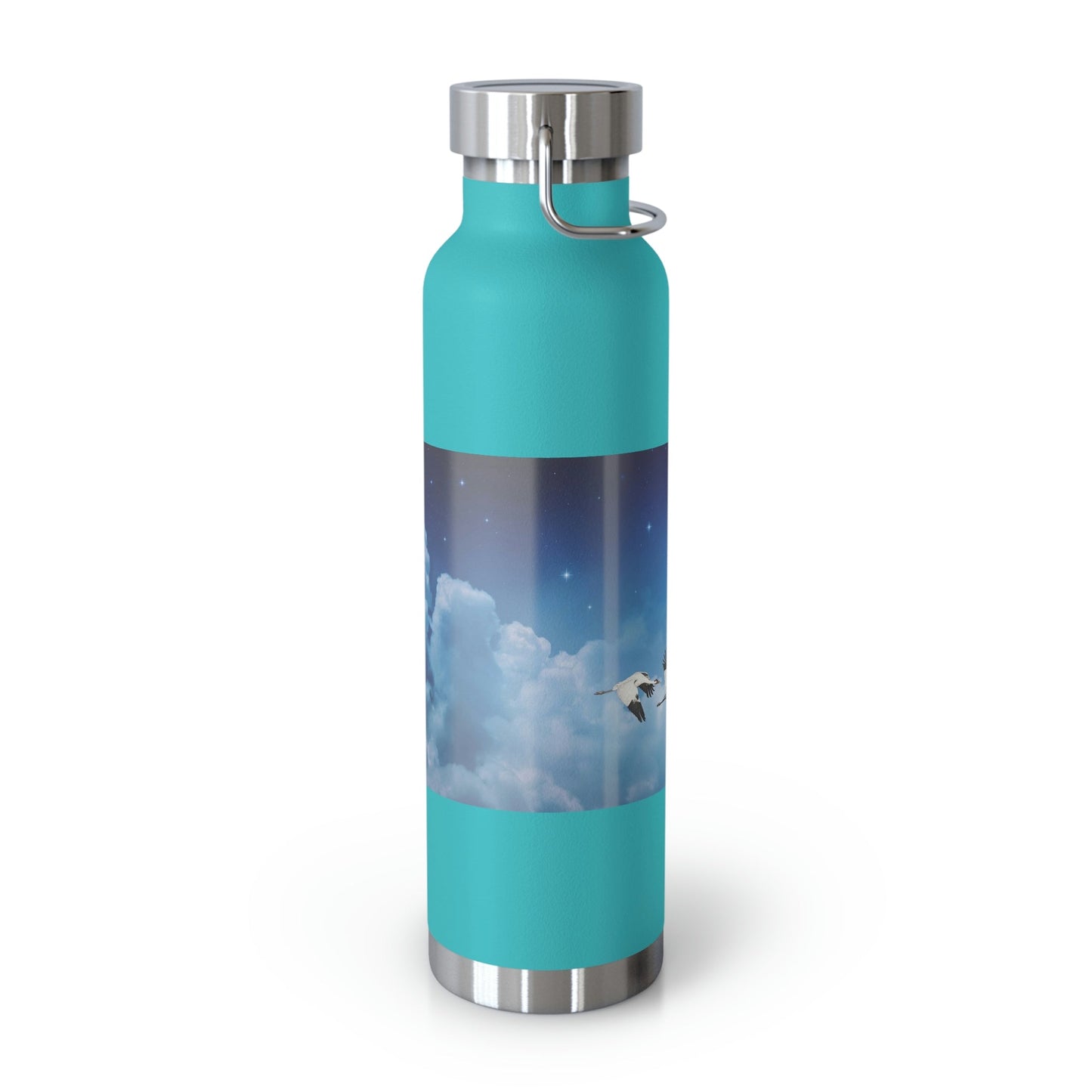 Whooping Cranes Midnight Run | Copper Vacuum Insulated Bottle, 22oz