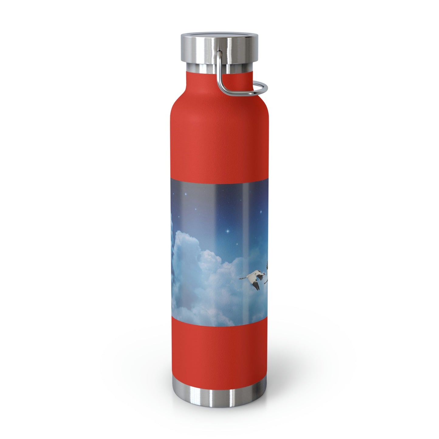 Whooping Cranes Midnight Run | Copper Vacuum Insulated Bottle, 22oz