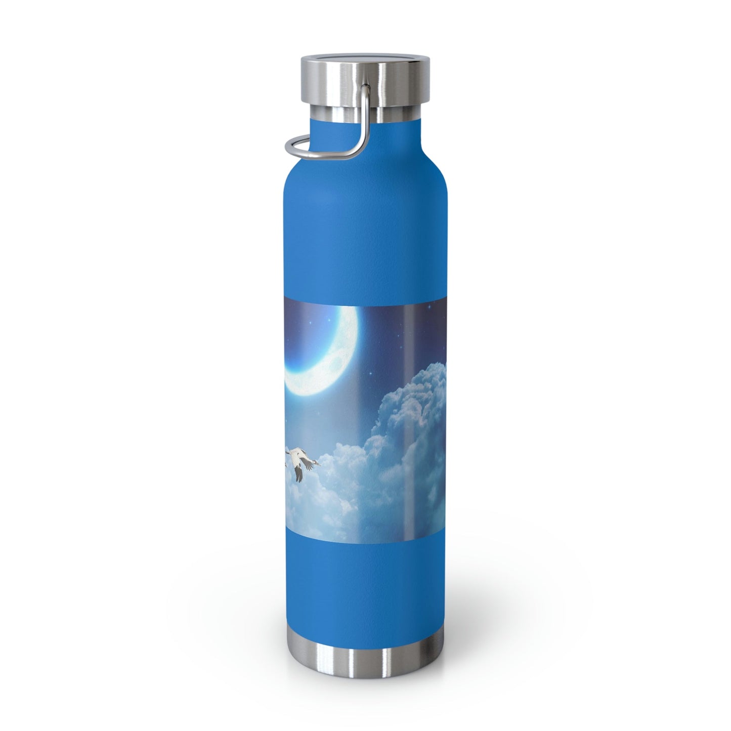 Whooping Cranes Midnight Run | Copper Vacuum Insulated Bottle, 22oz