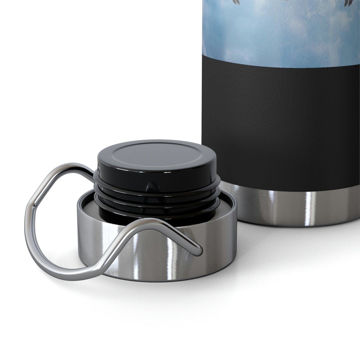 Whooping Cranes Midnight Run | Copper Vacuum Insulated Bottle, 22oz