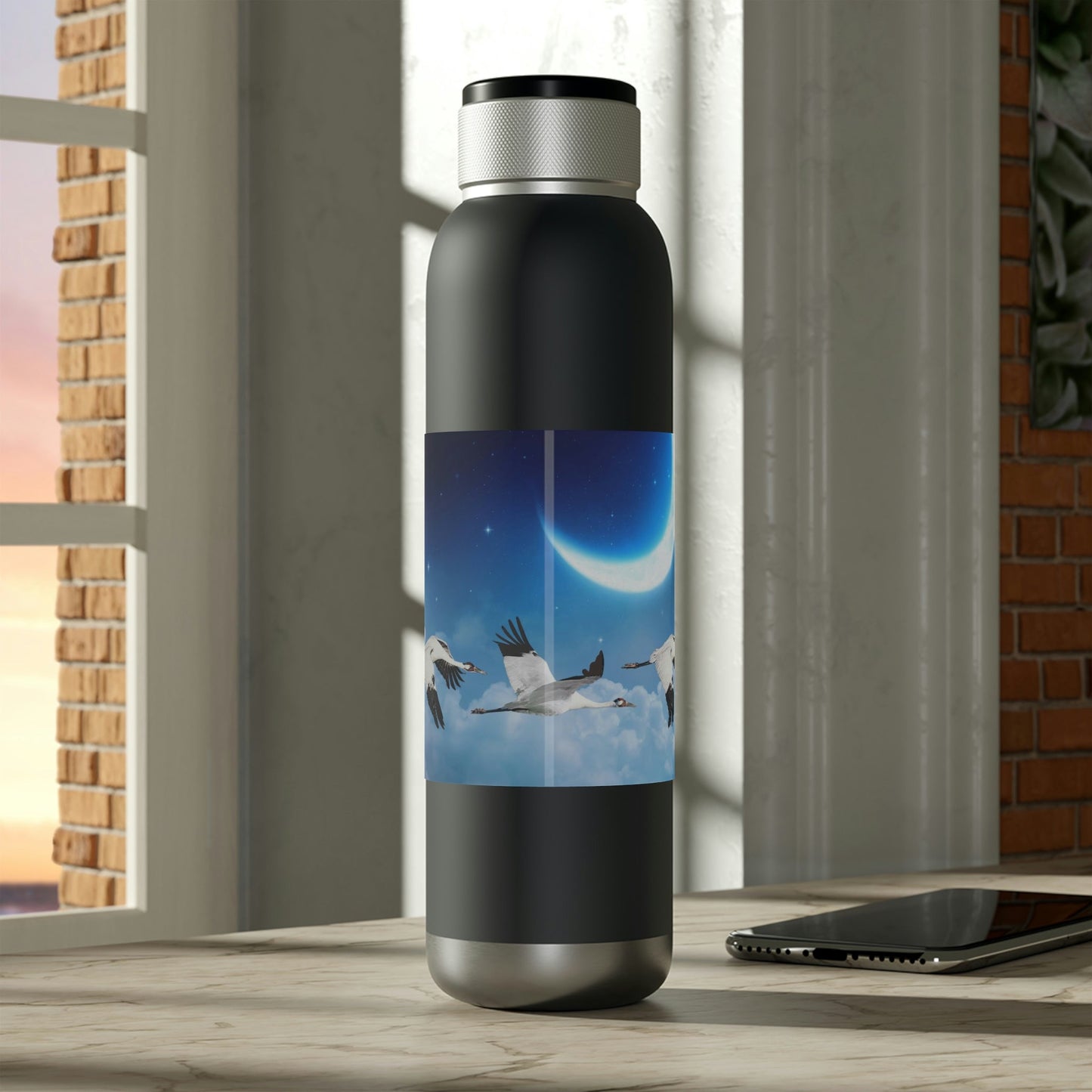 Whooping Cranes Midnight Run | Soundwave Copper Vacuum Audio Bottle 22oz