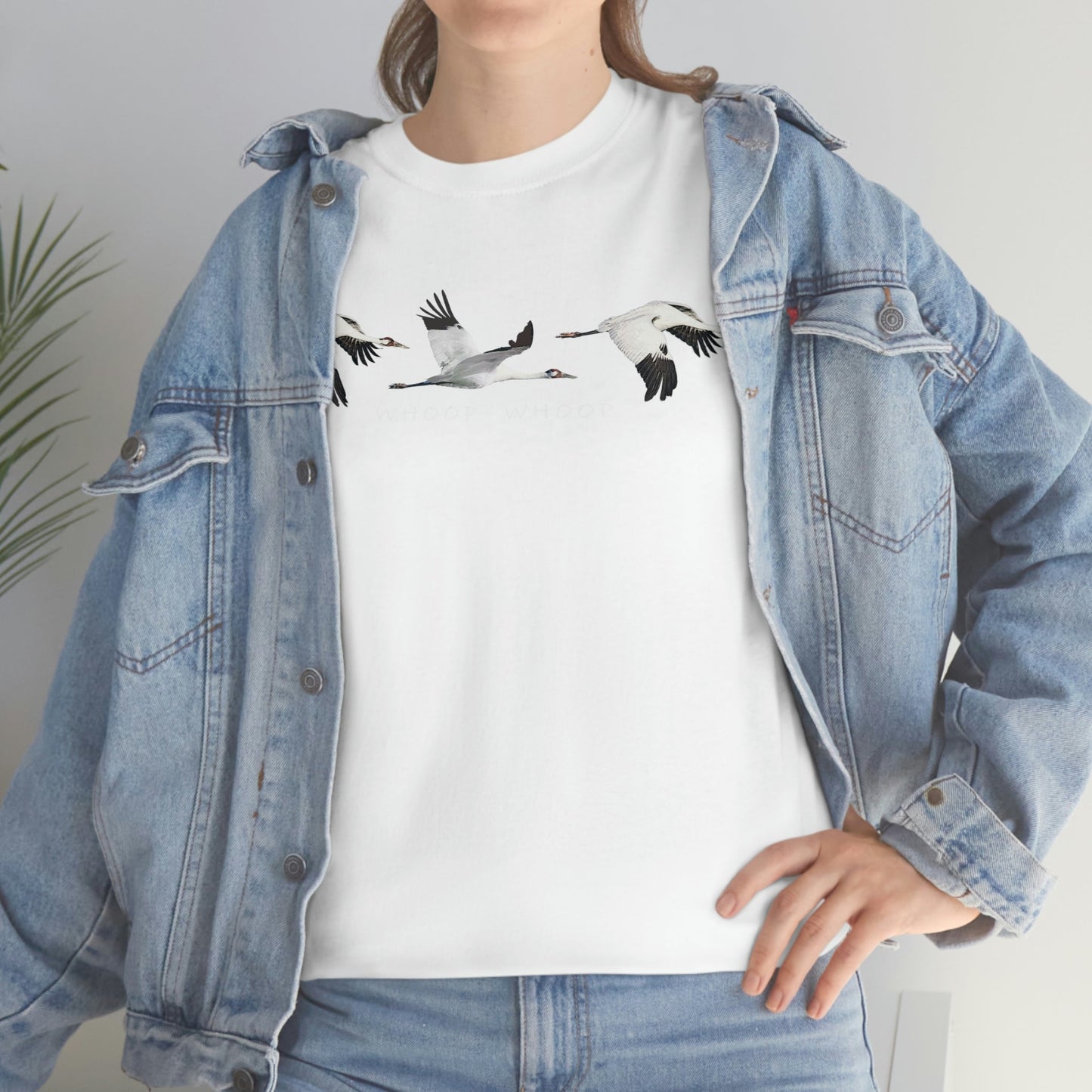 Whooping Cranes Unisex Heavy Cotton Tee