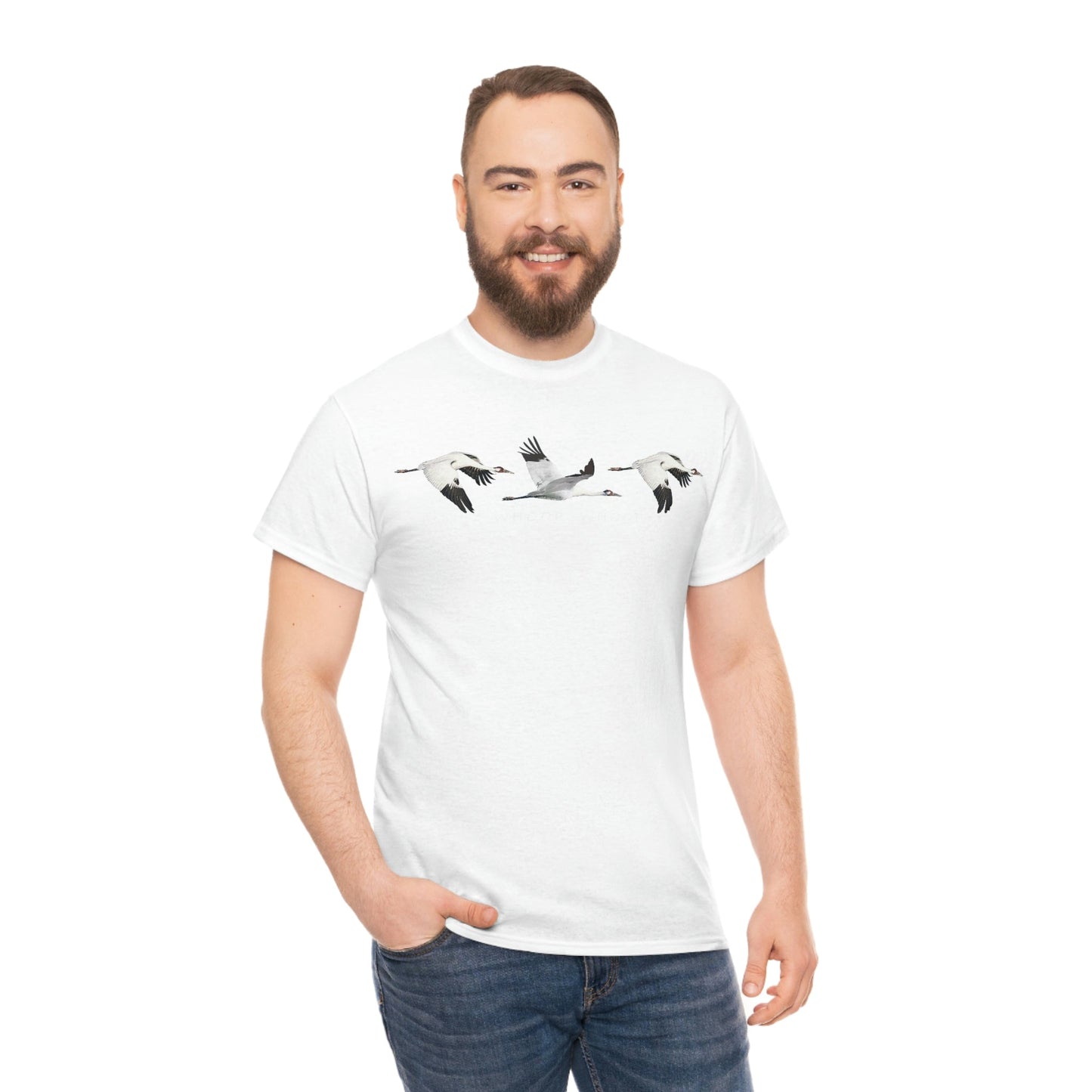 Whooping Cranes Unisex Heavy Cotton Tee