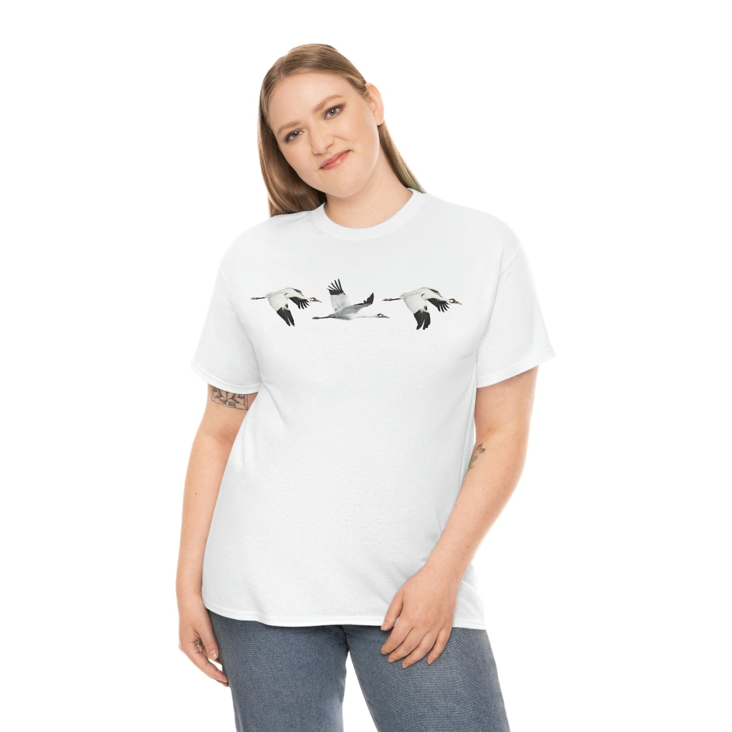 Whooping Cranes Unisex Heavy Cotton Tee