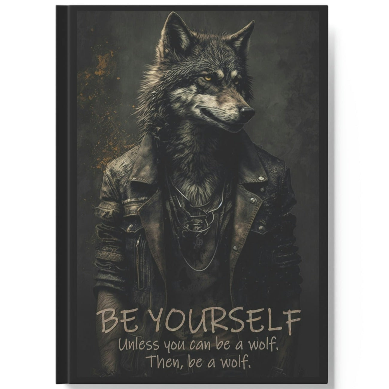 Wolf Inspirational Quotes - Be Yourself Unless You Can Be a Wolf - Then, Be a Wolf - Hard Backed Journal