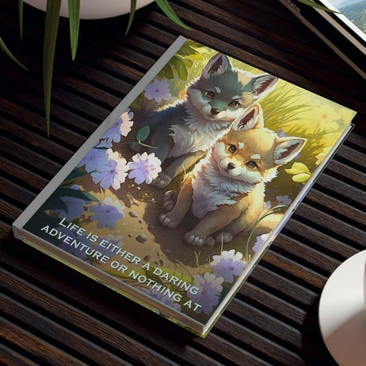 Wolf Inspirationals - Life is Either a Daring Adventure or Nothing At All - Hard Backed Journal