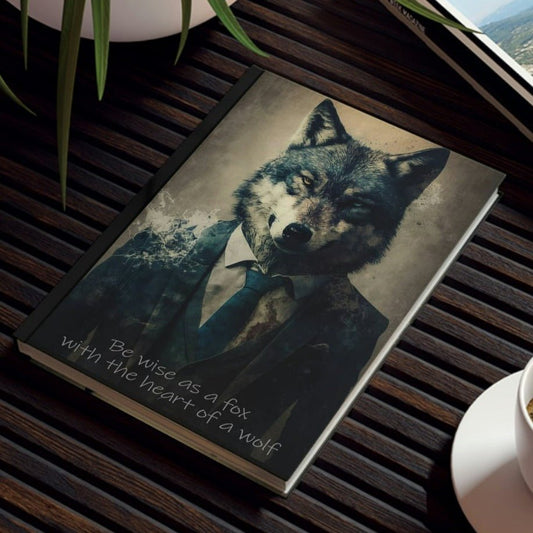 Wolf Inspirations- Be Wise as a Fox with the Heart of a Wolf - Hard Backed Journal