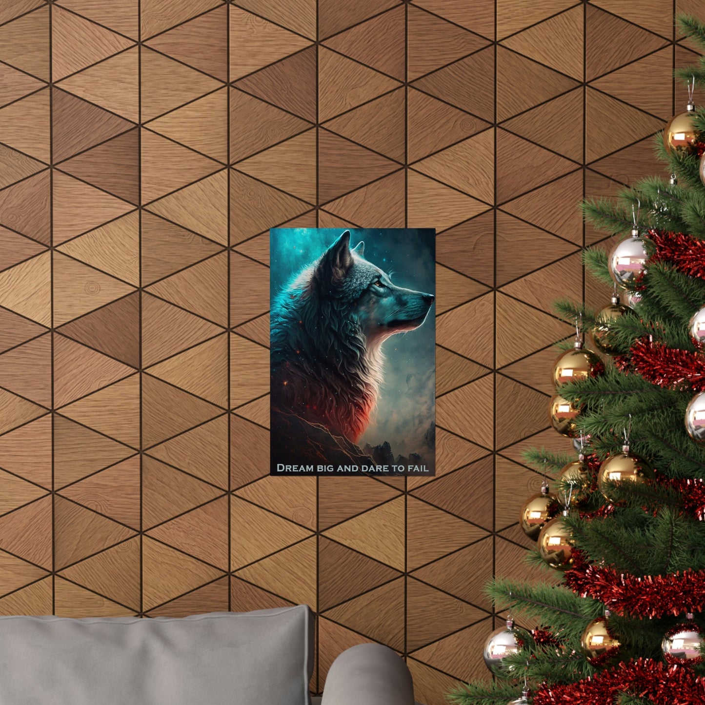 Wolf Inspirations - Dream Big and Dare to Fail - Premium Matte Vertical Posters