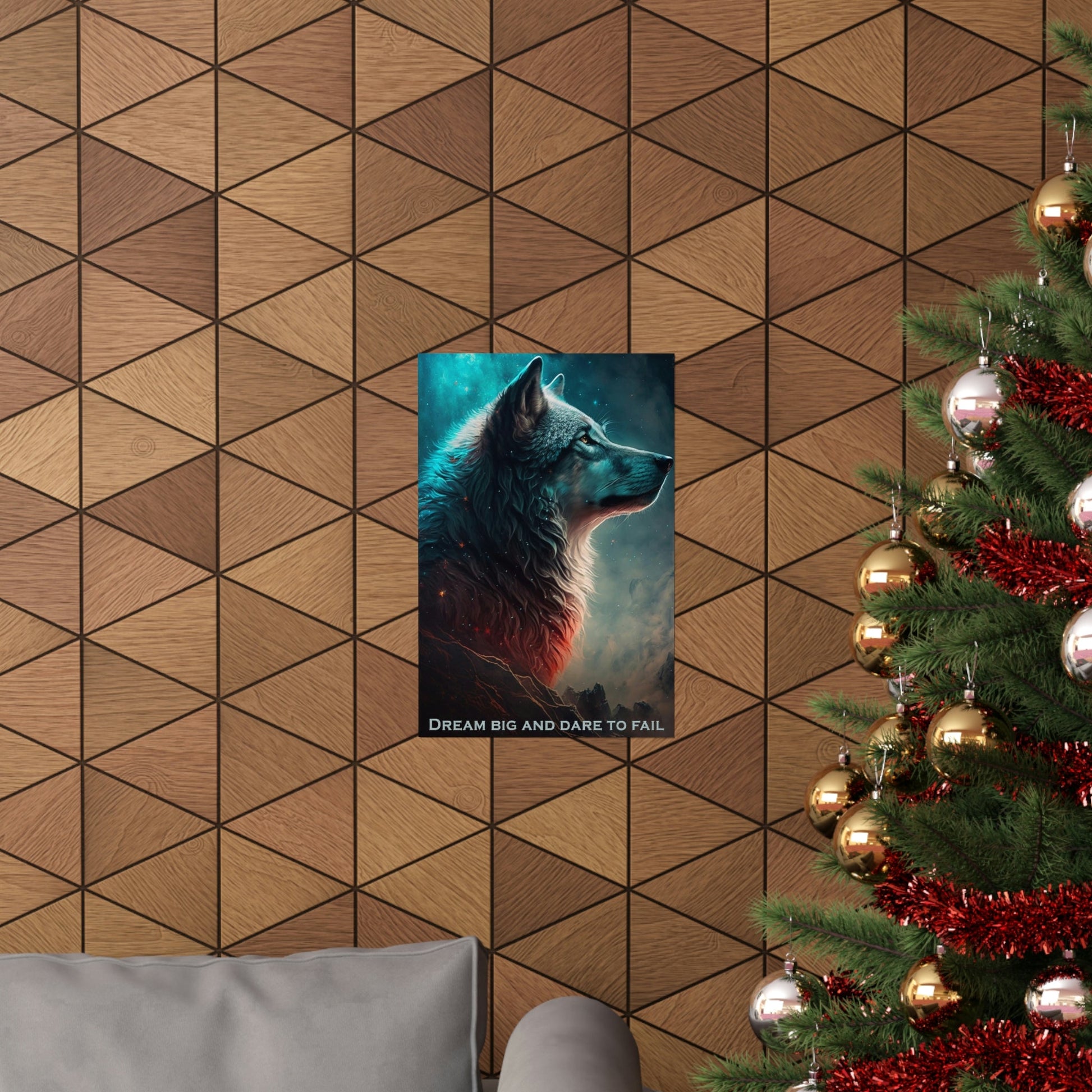 Wolf Inspirations - Dream Big and Dare to Fail - Premium Matte Vertical Posters