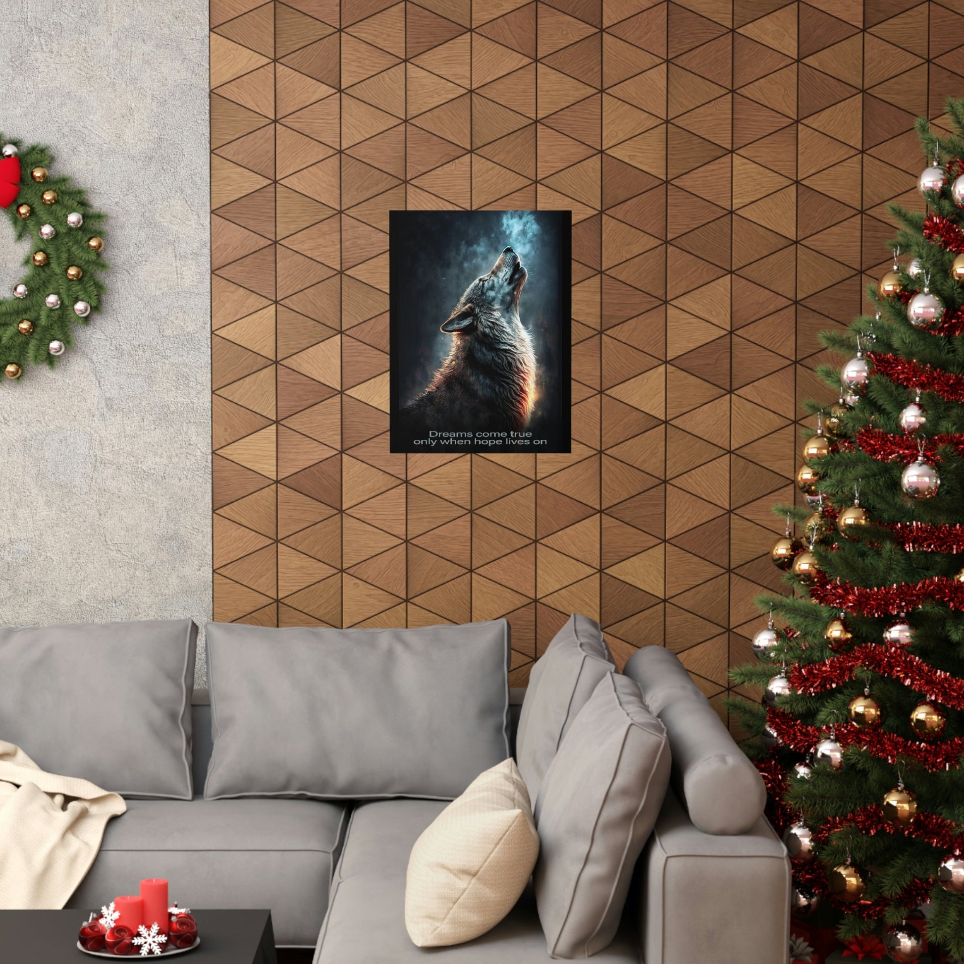 Wolf Inspirations - Dreams Come True Only When Hope Lives On - Premium Matte Vertical Posters