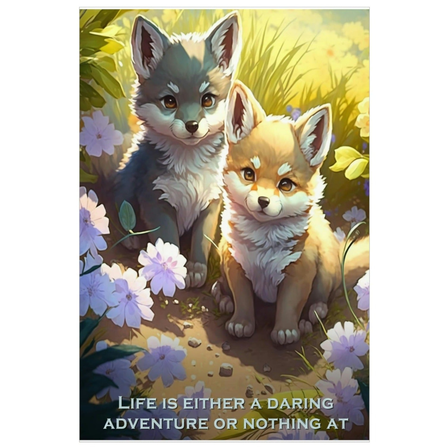 Wolf Inspirations - Life is Either a Daring Adventure or Nothing At All - Premium Matte Vertical Posters