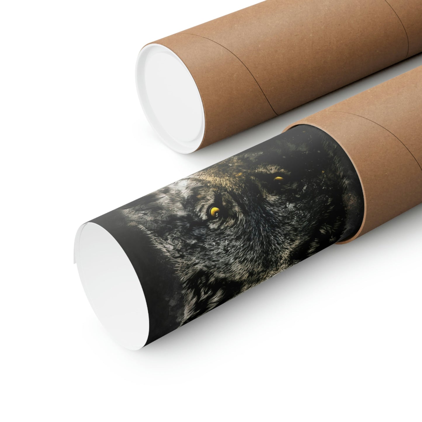 Wolf Inspirations - With Courage and Strength Comes Freedom - Premium Matte Vertical Posters
