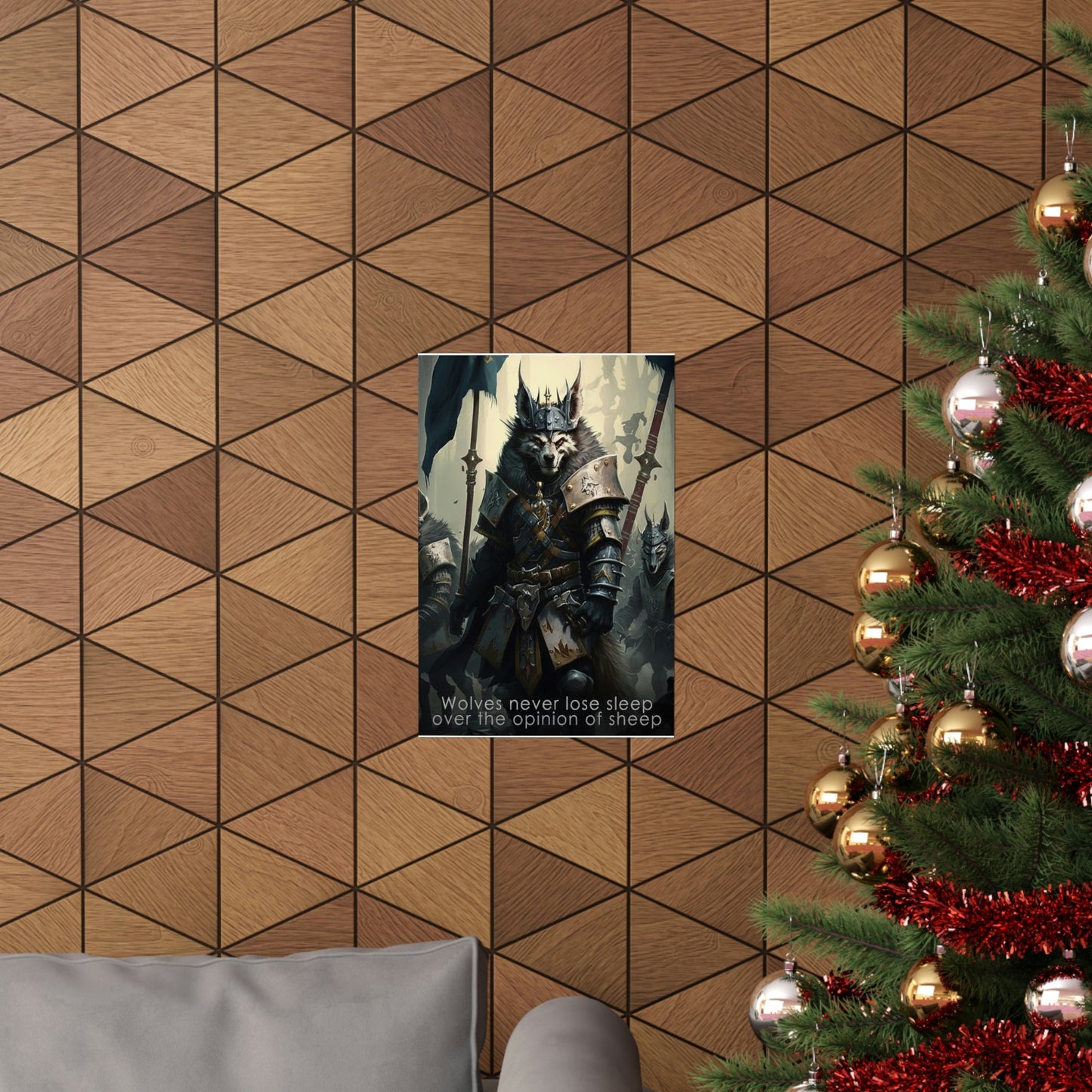 Wolf Inspirations - Wolves Never Lose Sleep Over the Opnions of Sheep - Premium Matte Vertical Posters