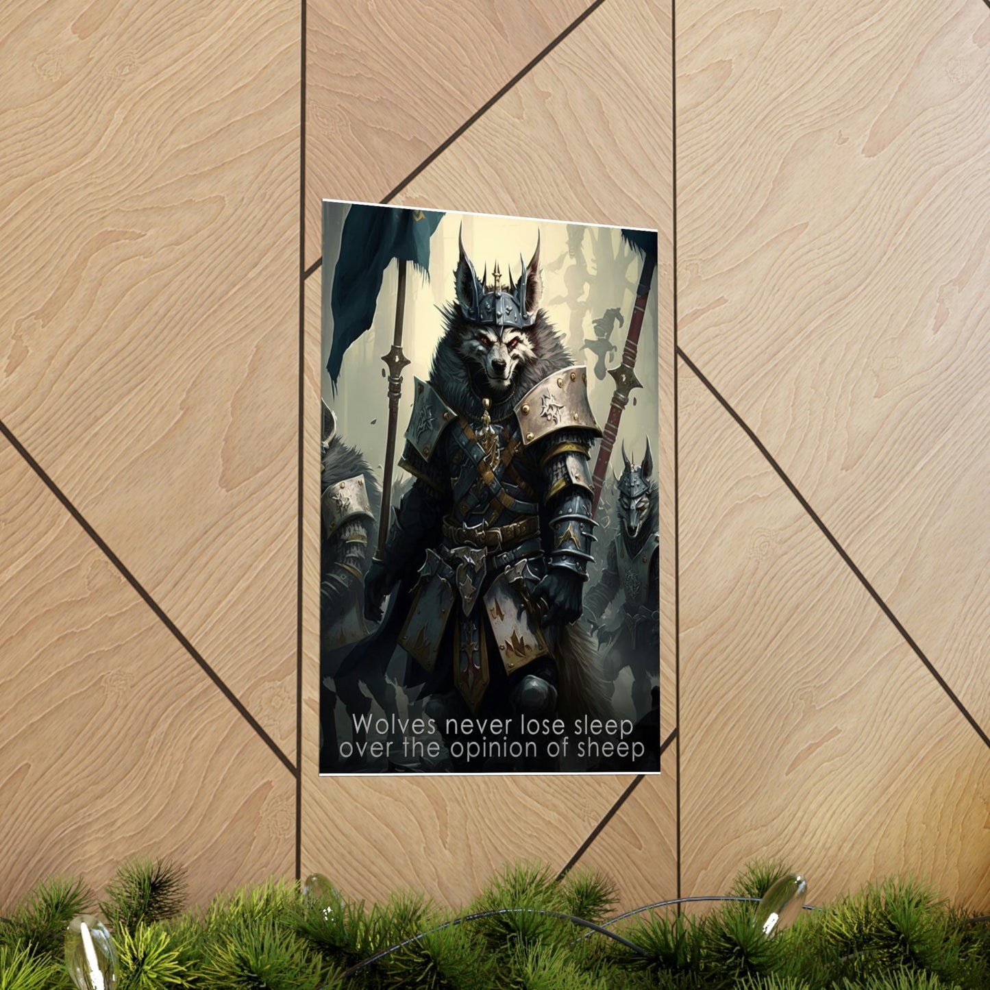 Wolf Inspirations - Wolves Never Lose Sleep Over the Opnions of Sheep - Premium Matte Vertical Posters