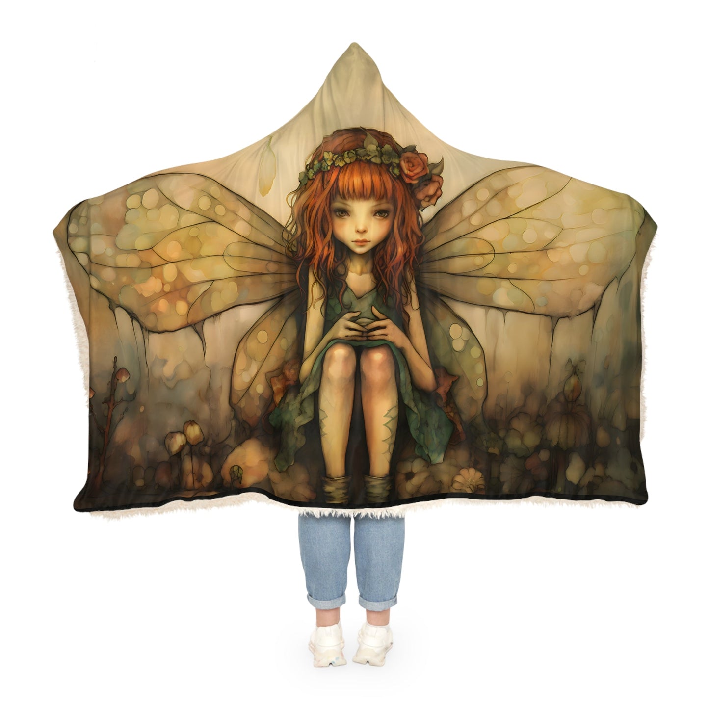 Wood Fairy Grunge Hoodie Blanket