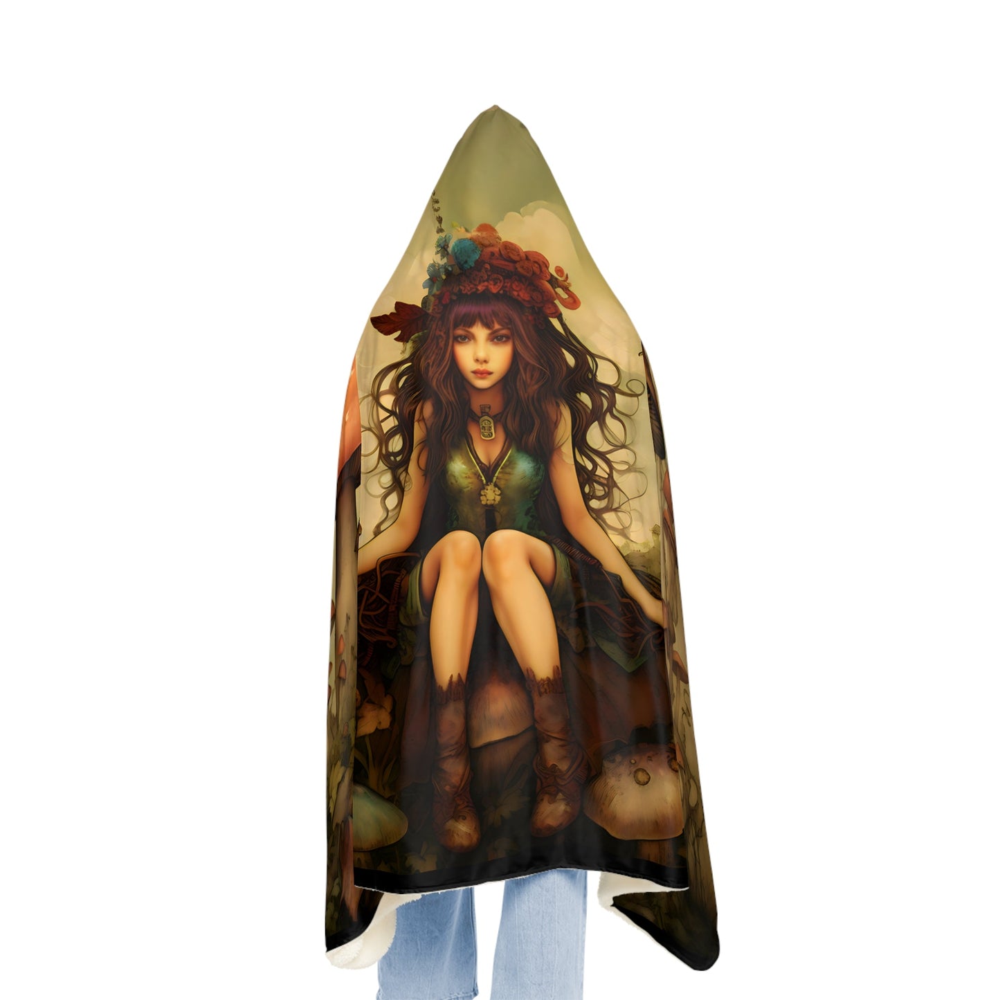 Woodland Fairy Grunge Hooded Blanket
