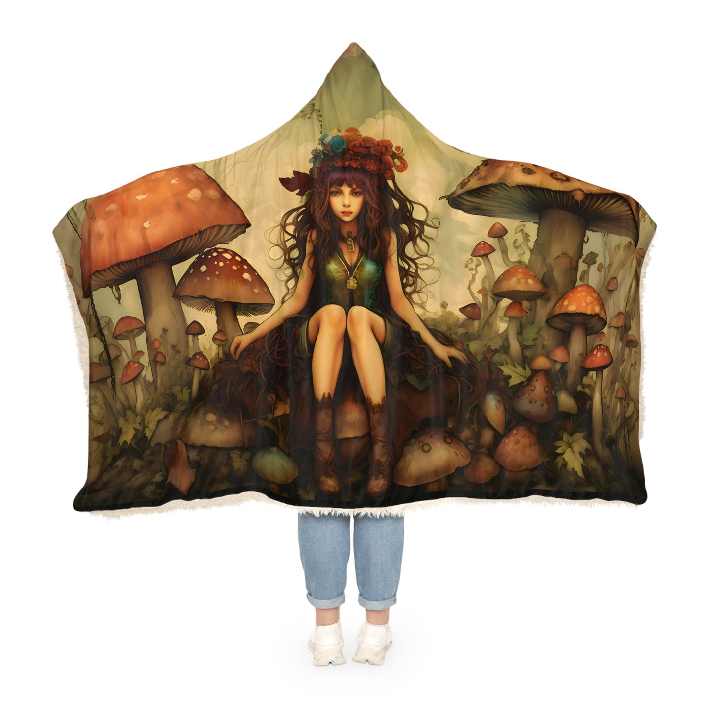 Woodland Fairy Grunge Hooded Blanket