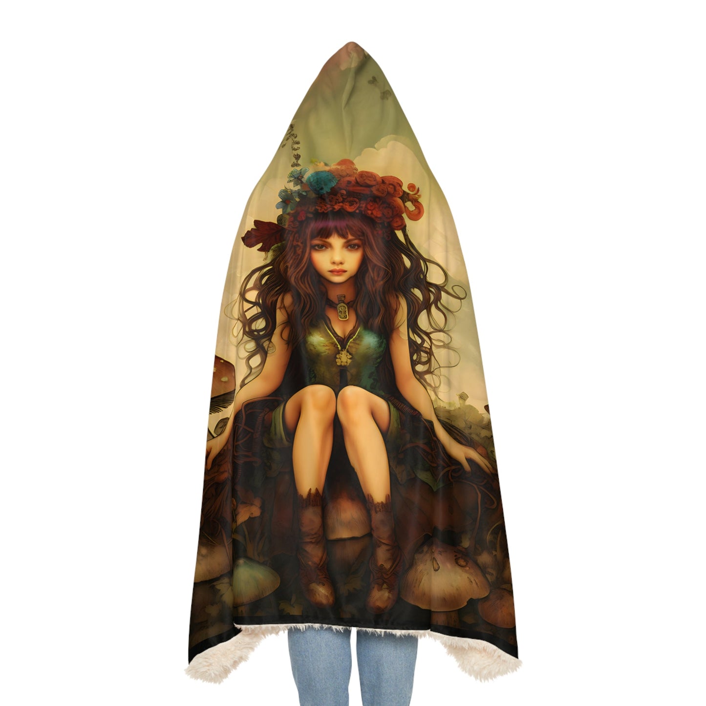 Woodland Fairy Grunge Hooded Blanket