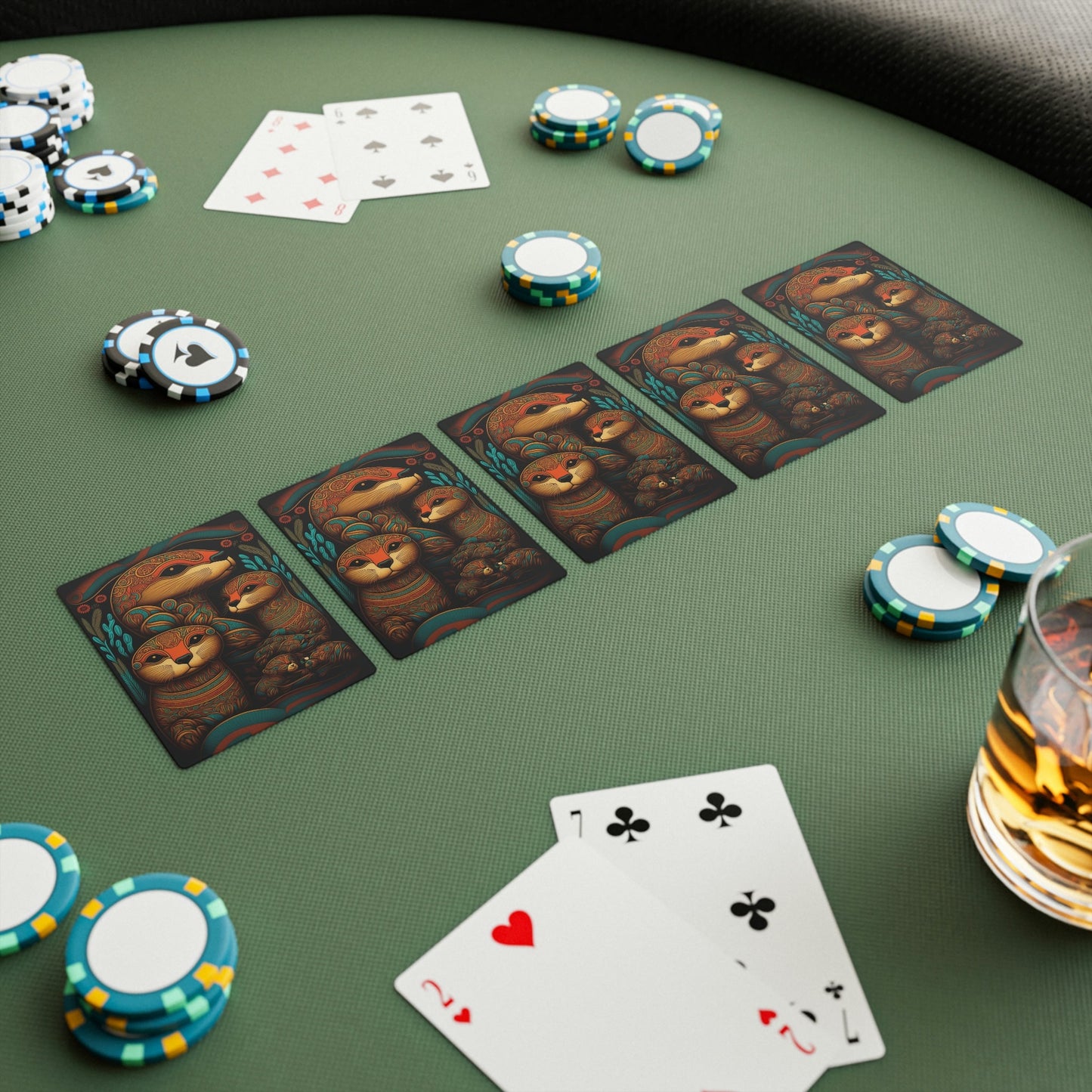 World of Color Otter Poker Playing Cards