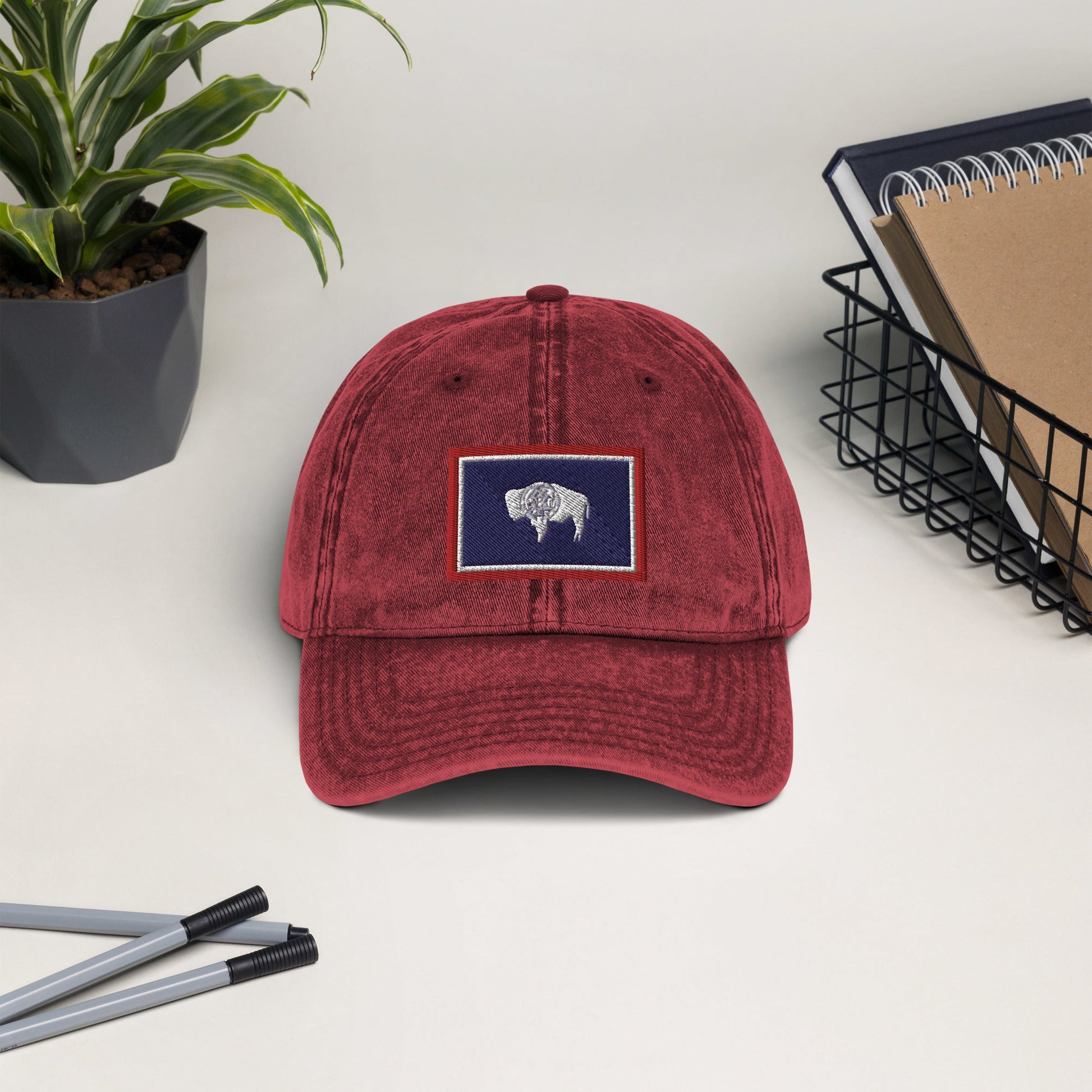 Wyoming Flag Vintage Cotton Twill Cap