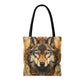 Buckskin Wolf Mandala Tote Bag