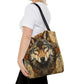 Buckskin Wolf Mandala Tote Bag