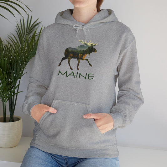 Maine Moose Hooded Sweatshirt - Nice Souvenir as Well as a Thoughtful Gift