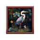 Midnight Great Blue Heron Art Gift and Jewelry Box