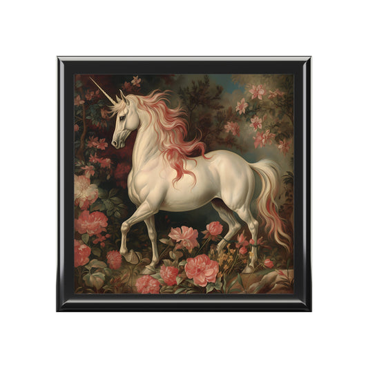 Vintage Victorian Unicorns Gift and Jewelry Box