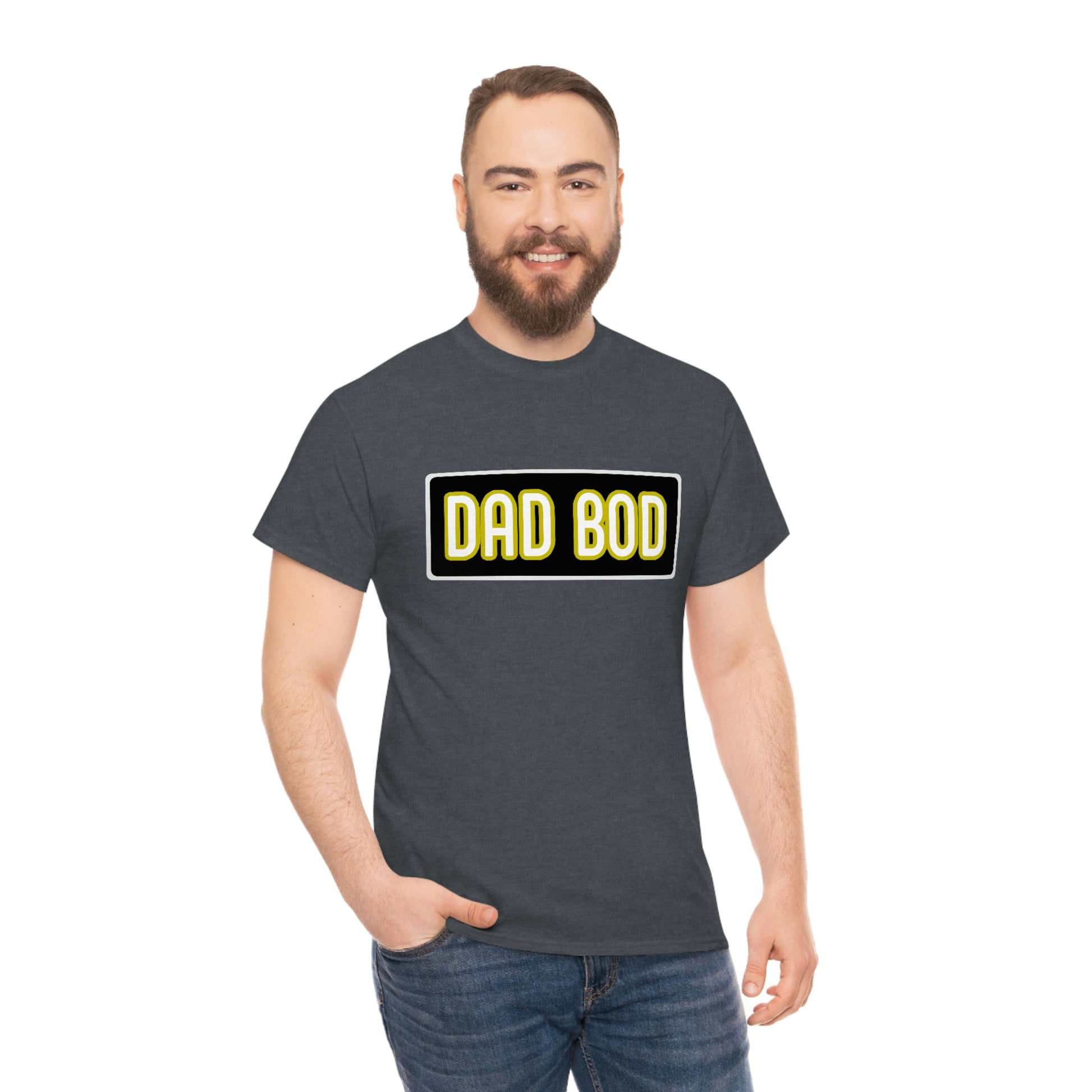 Dad Bod Unisex Heavy Cotton Tee Father Daddy Body Joke fun funny Present Gift