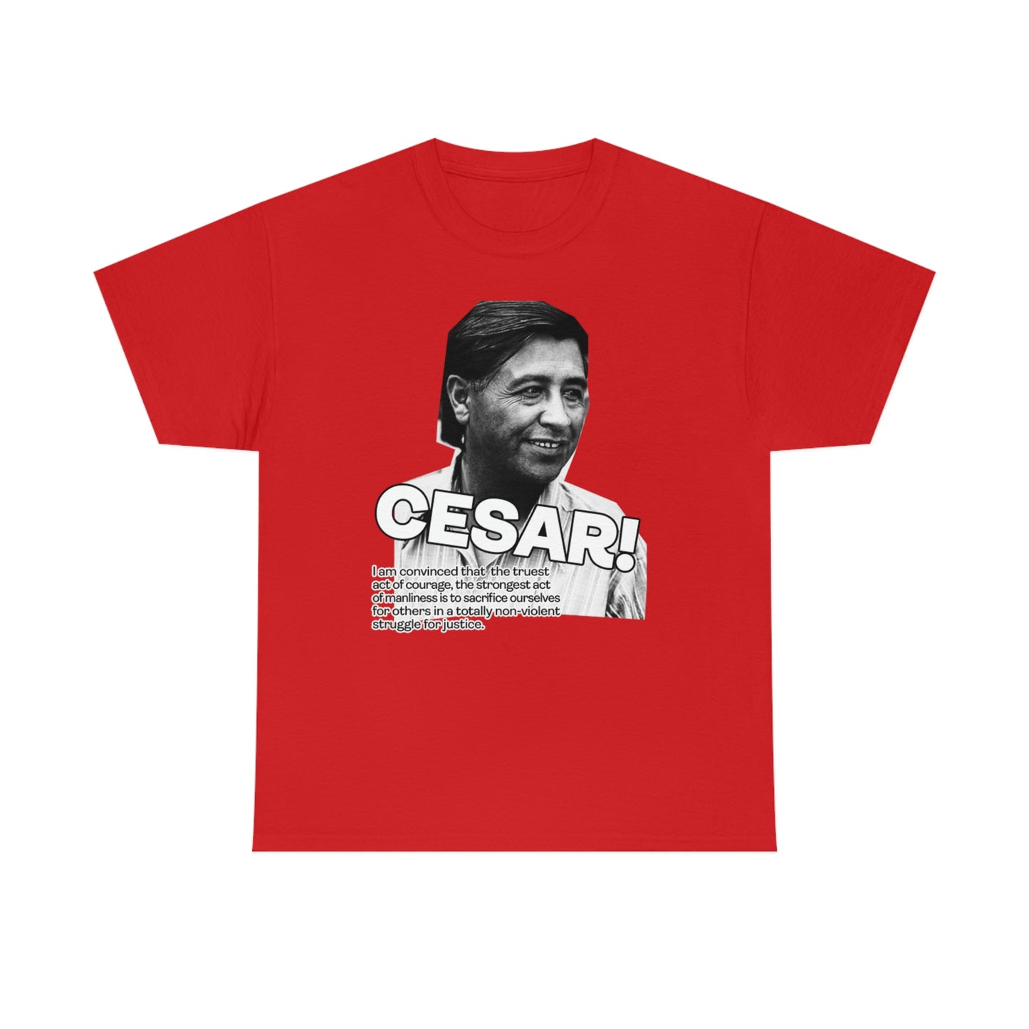 Cesar Chavez Quote Unisex Heavy Cotton Tee Hero Series Gloria Steinem Martin Luther King Jr