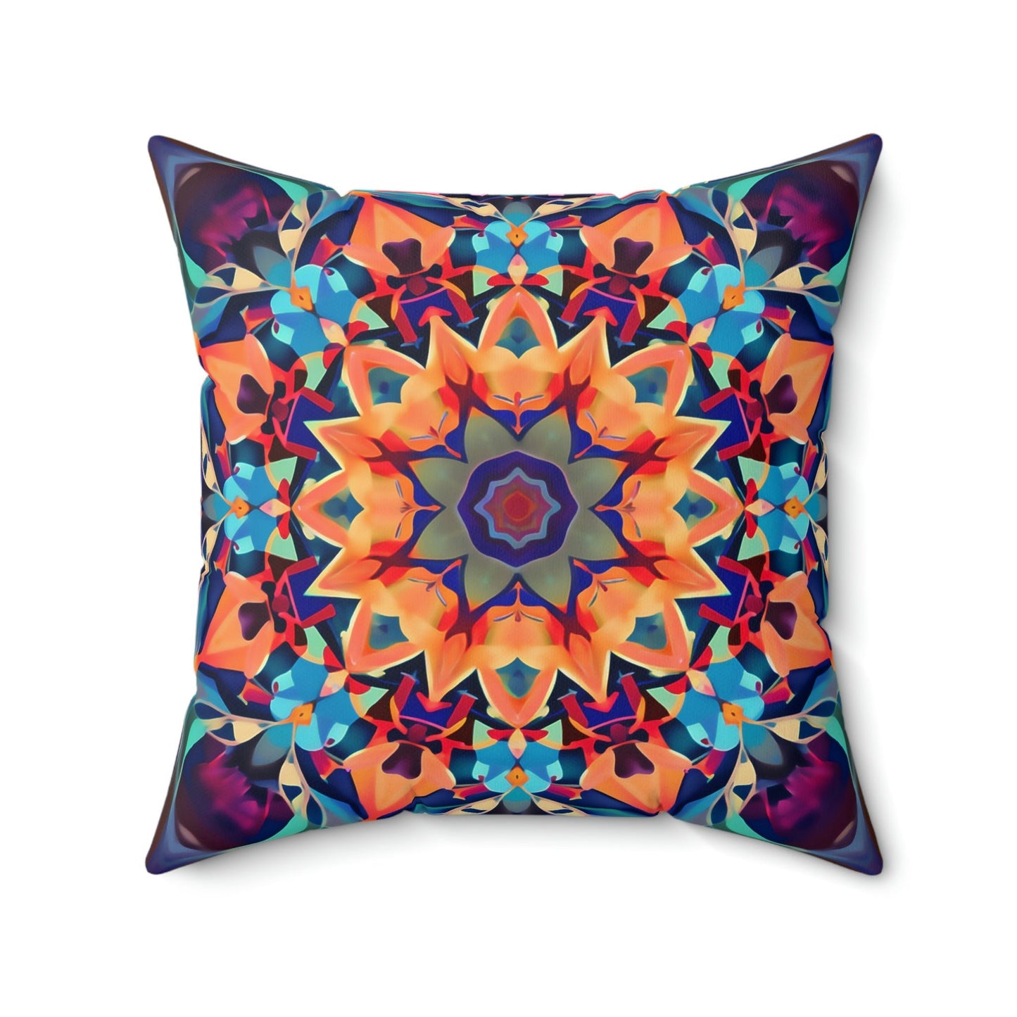 Abstract Mandala Spun Polyester Square Pillow