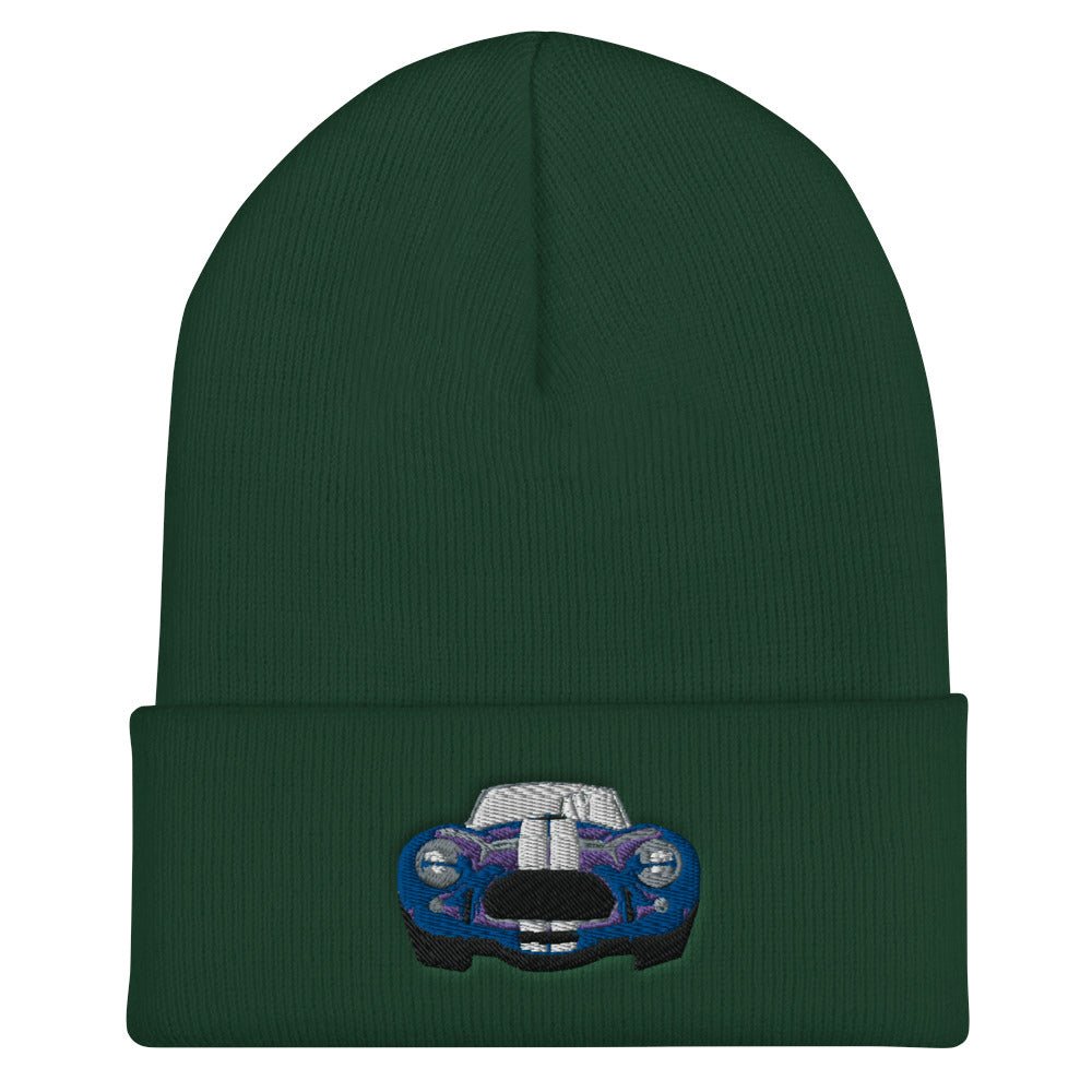 AC Cobra Cuffed Beanie for the Classic Car Road Rally Enthusiast