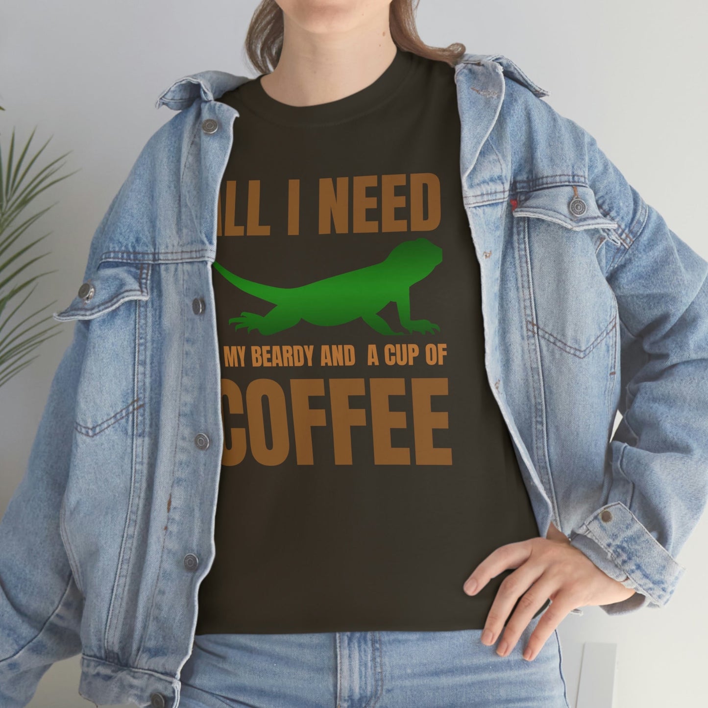 All I Need is My Beardy and a Cup of Coffee Heavy Cotton T-Shirt