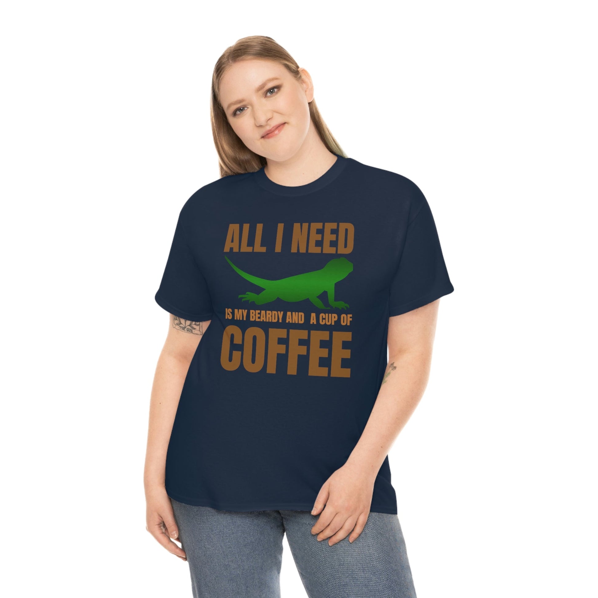 All I Need is My Beardy and a Cup of Coffee Heavy Cotton T-Shirt