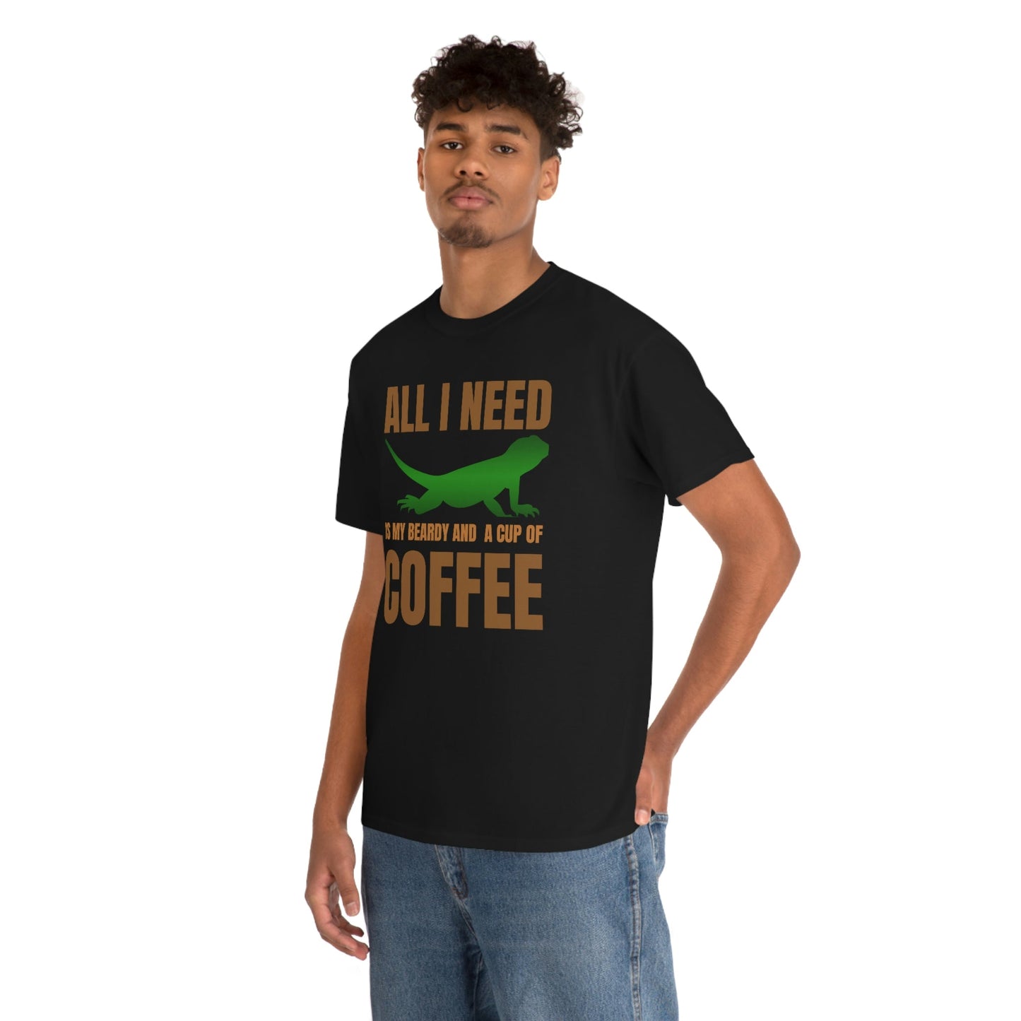 All I Need is My Beardy and a Cup of Coffee Heavy Cotton T-Shirt