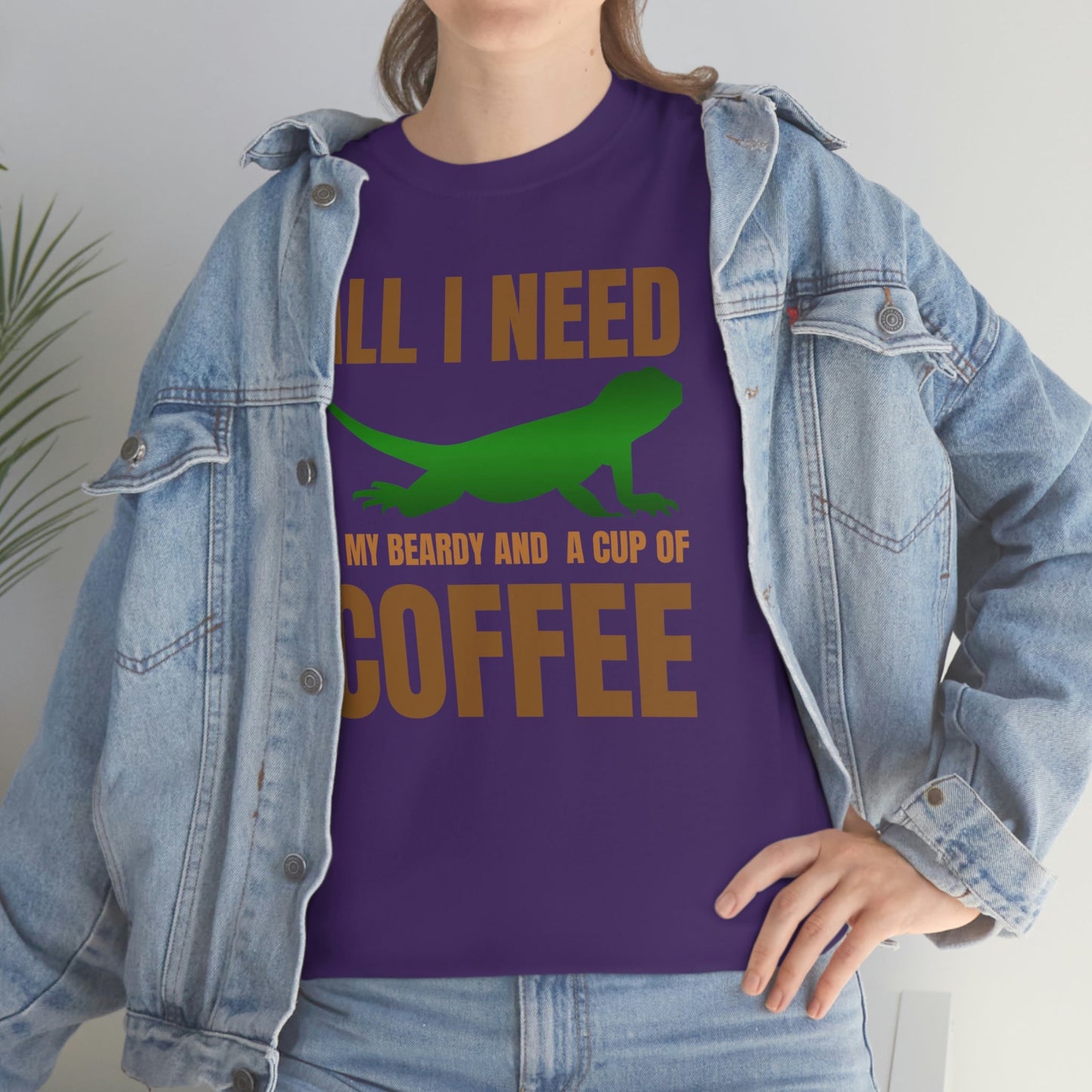 All I Need is My Beardy and a Cup of Coffee Heavy Cotton T-Shirt