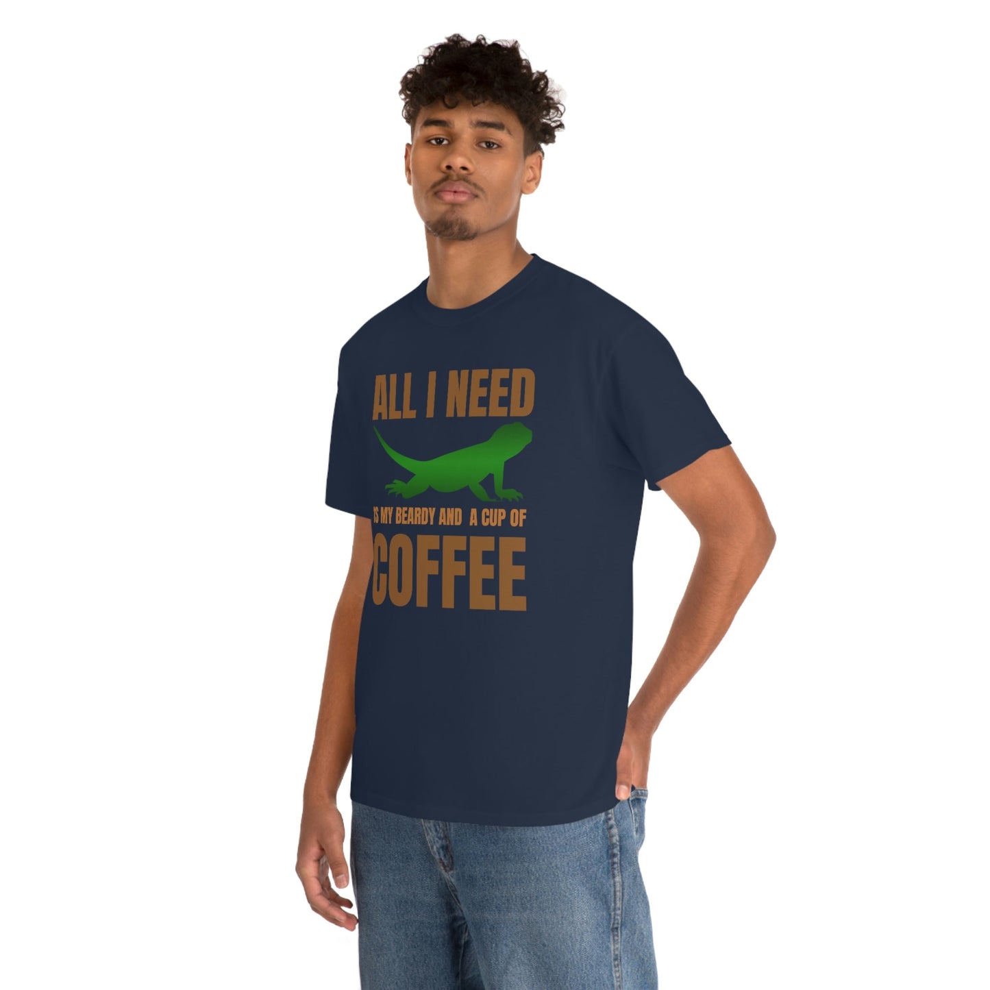 All I Need is My Beardy and a Cup of Coffee Heavy Cotton T-Shirt