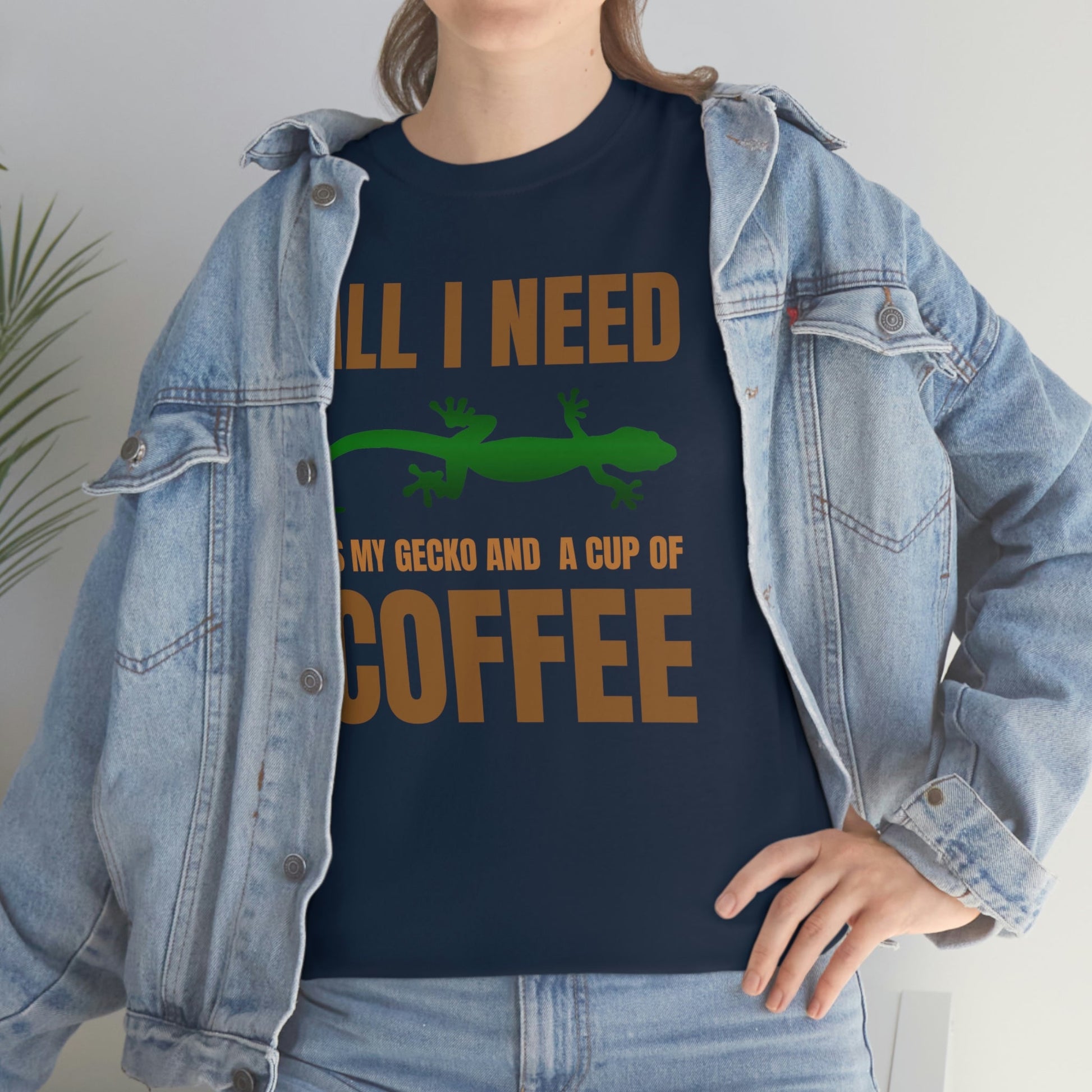 All I Need is My Gecko and a Cup of Coffee Heavy Cotton T-Shirt