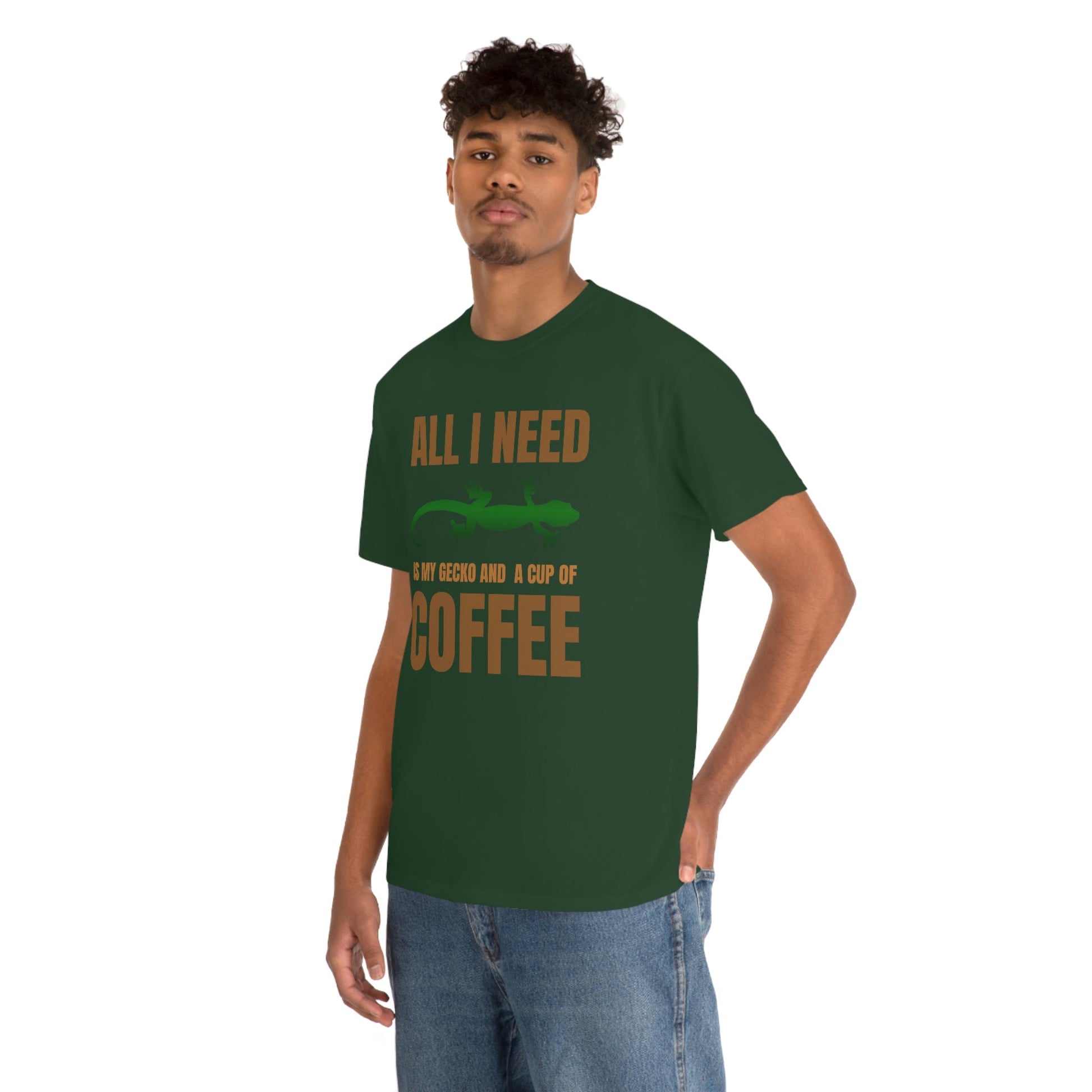 All I Need is My Gecko and a Cup of Coffee Heavy Cotton T-Shirt