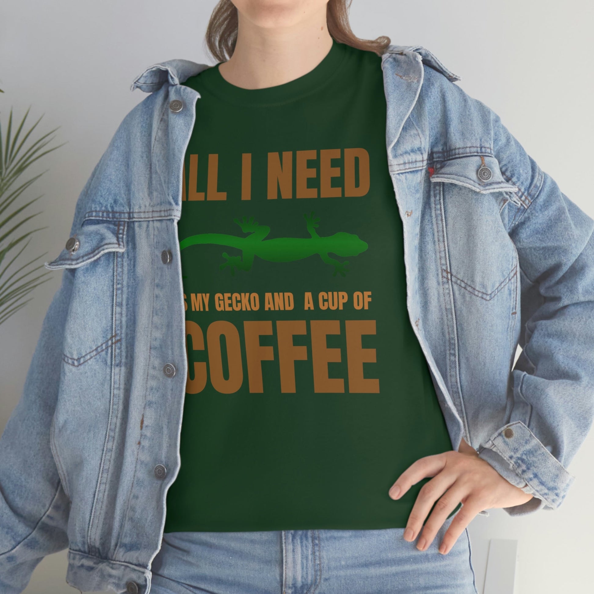 All I Need is My Gecko and a Cup of Coffee Heavy Cotton T-Shirt