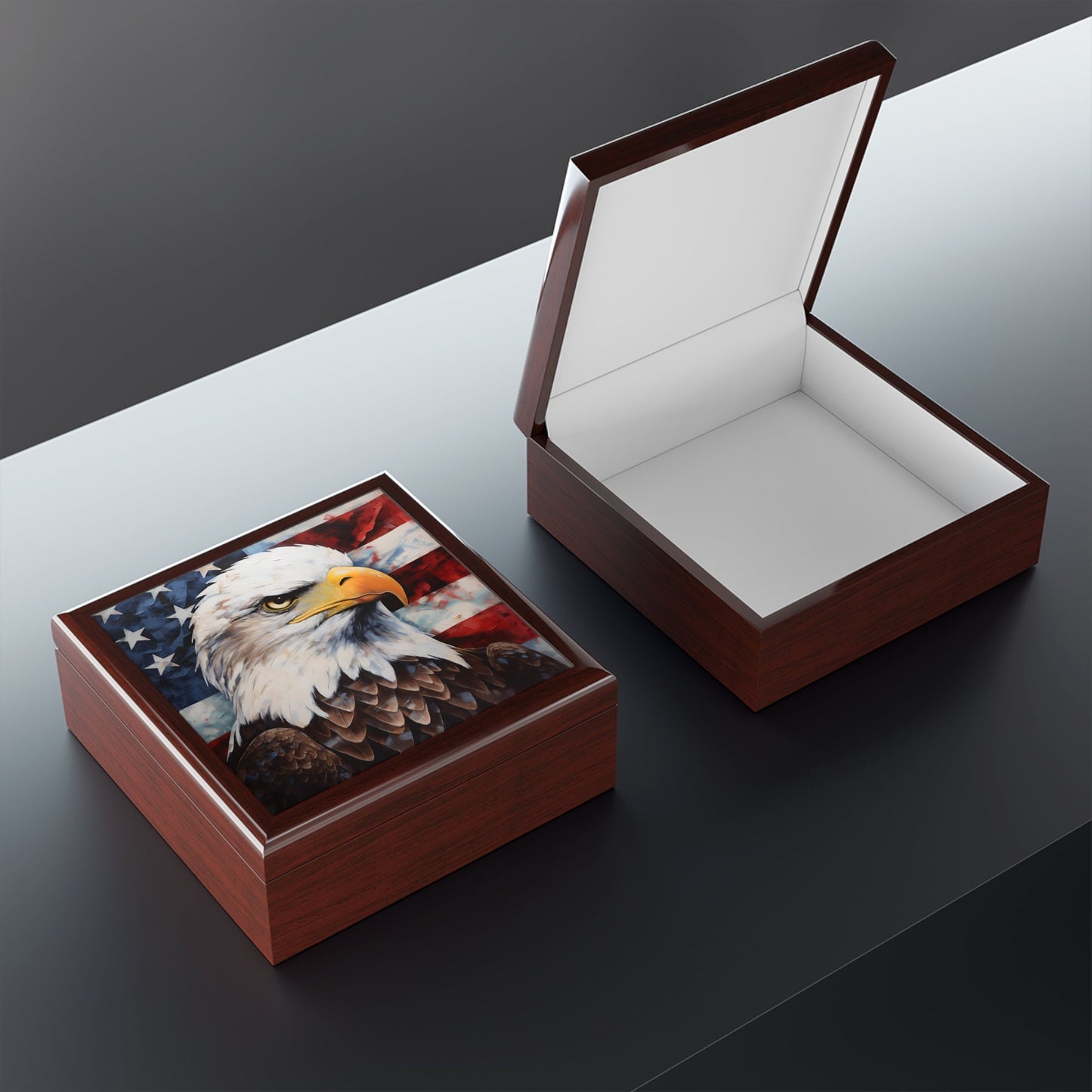 American Bald Eagle Trinket Jewelry Box