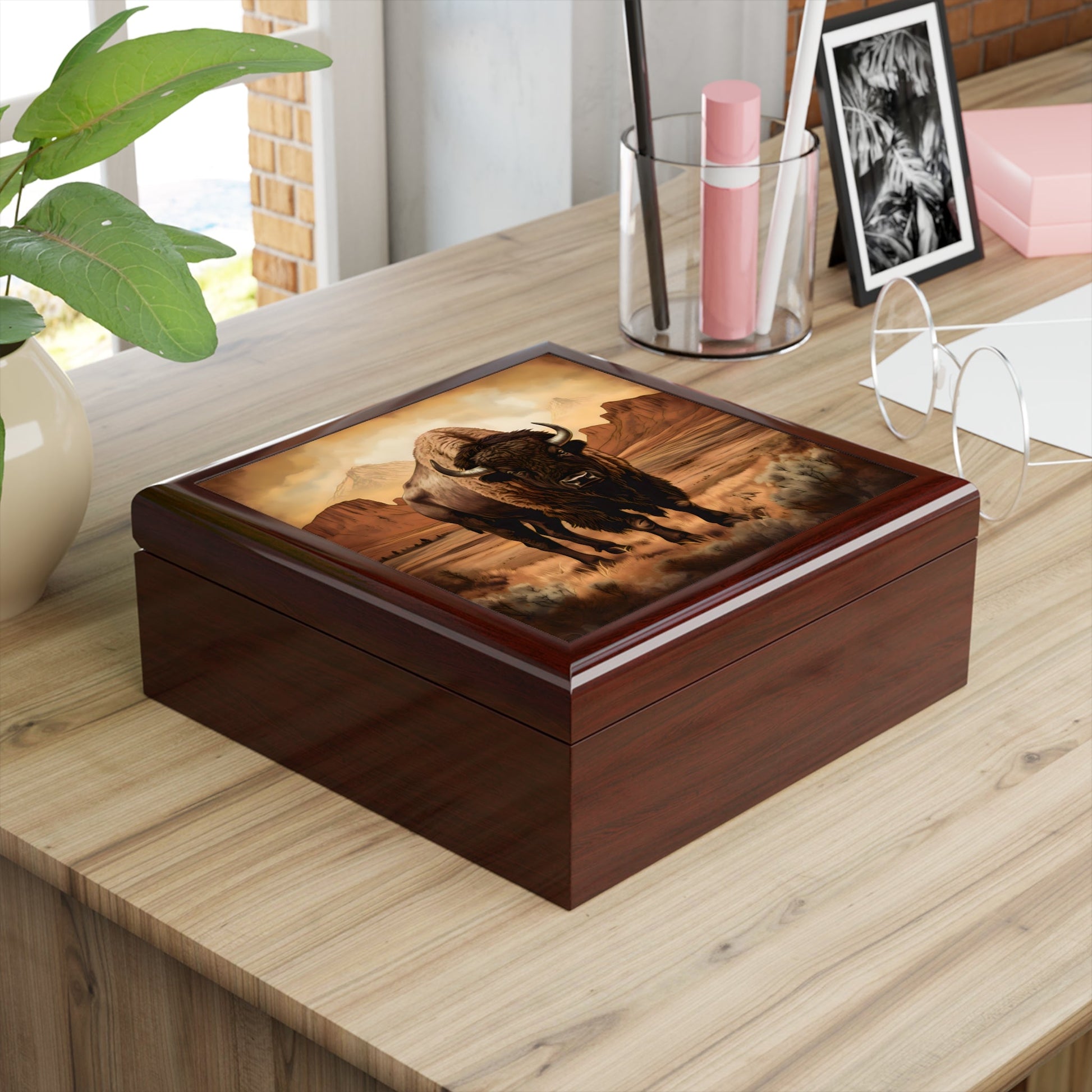 American Bison / Buffalo Jewelry Keepsake Trinkets Box