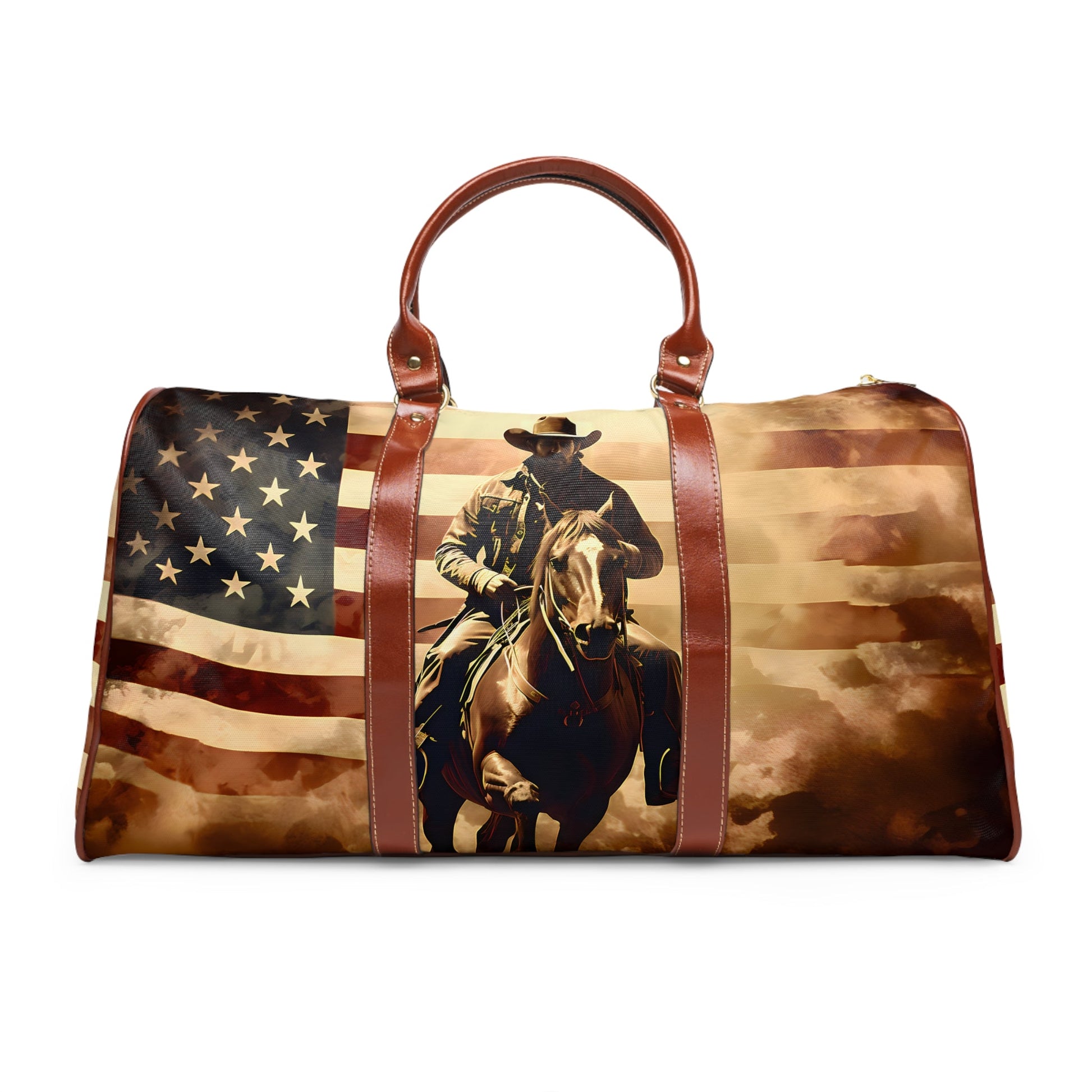 American Cowboy Art Travel Bag - Bigger than most duffle bags, tote bags and even most weekender bags!