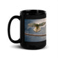American Kestrel Black Glossy Ceramic Mug