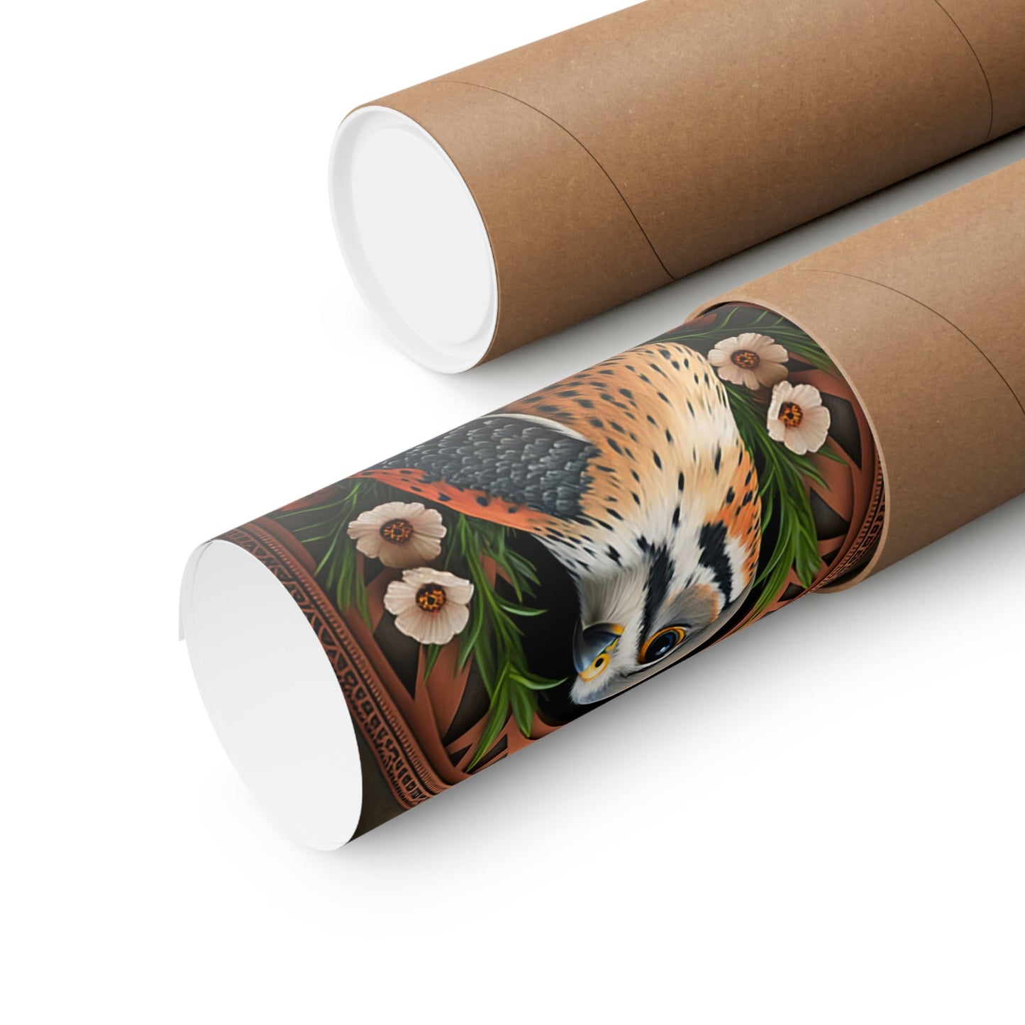 American Kestrel Premium Matte Vertical Posters - Art Nouveau Vintage Falcon art