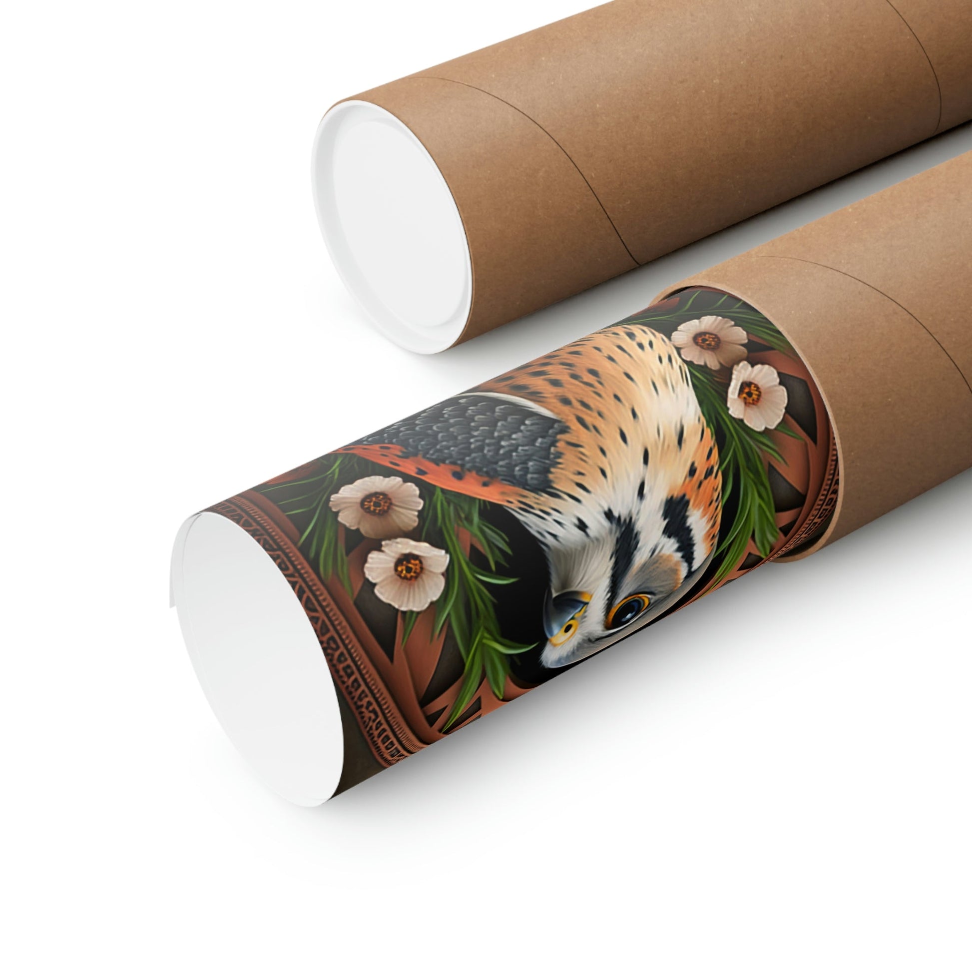 American Kestrel Premium Matte Vertical Posters - Art Nouveau Vintage Falcon art
